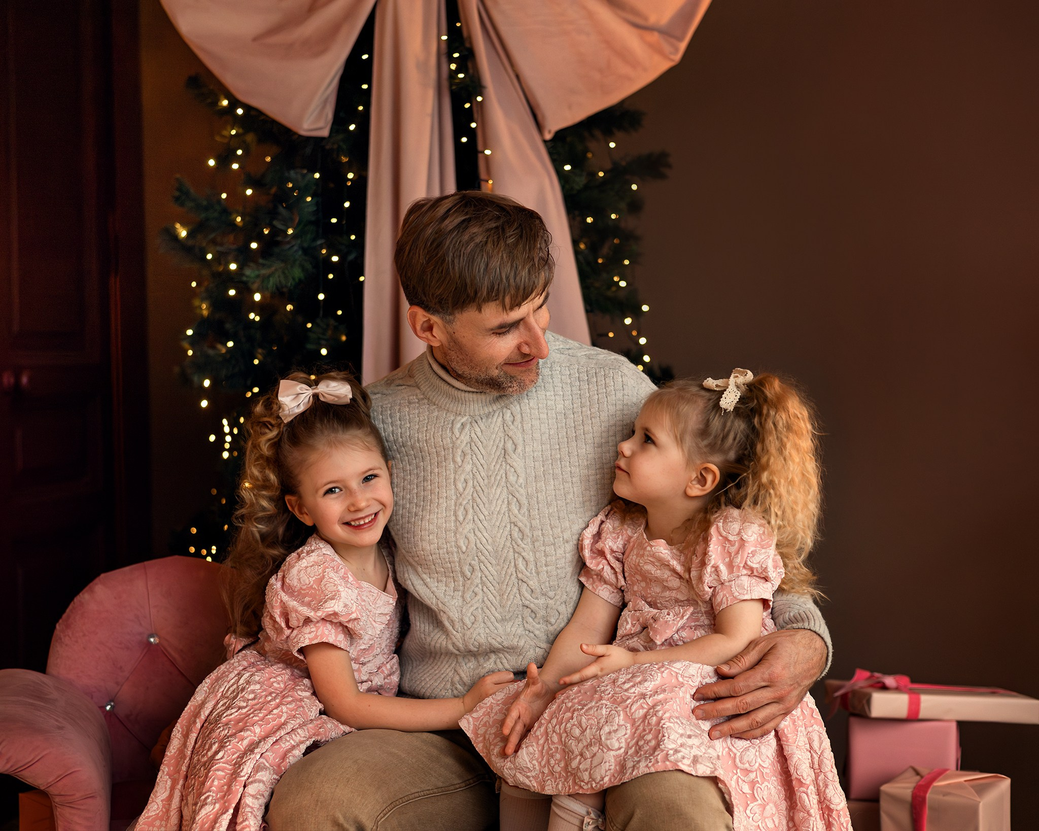 Новогодняя семейная съемка. Детский и семейный фотограф Елена Михайлова в Москве