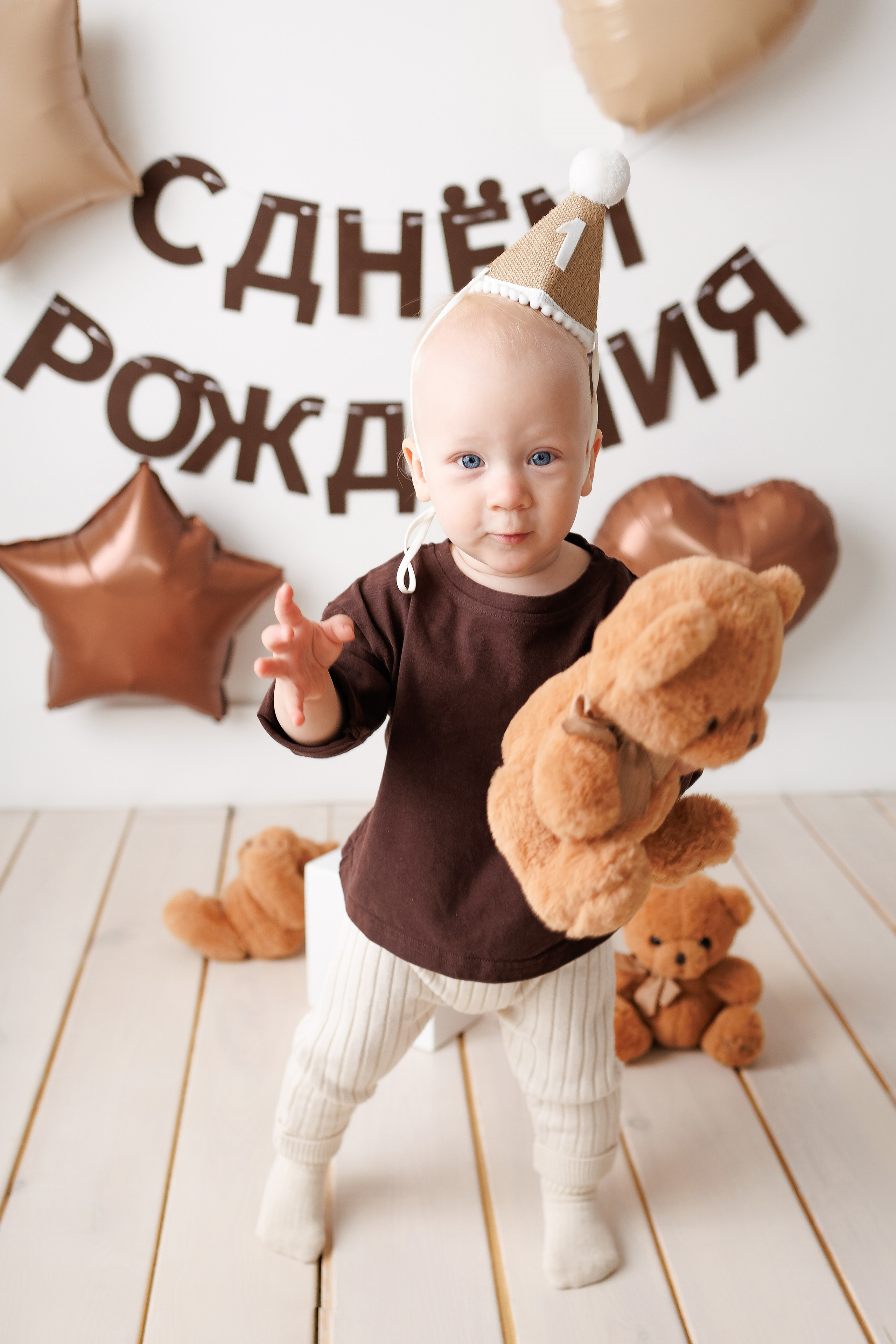 Мишеньке 1 годик. Фотограф новорожденный малышей Новосибирск