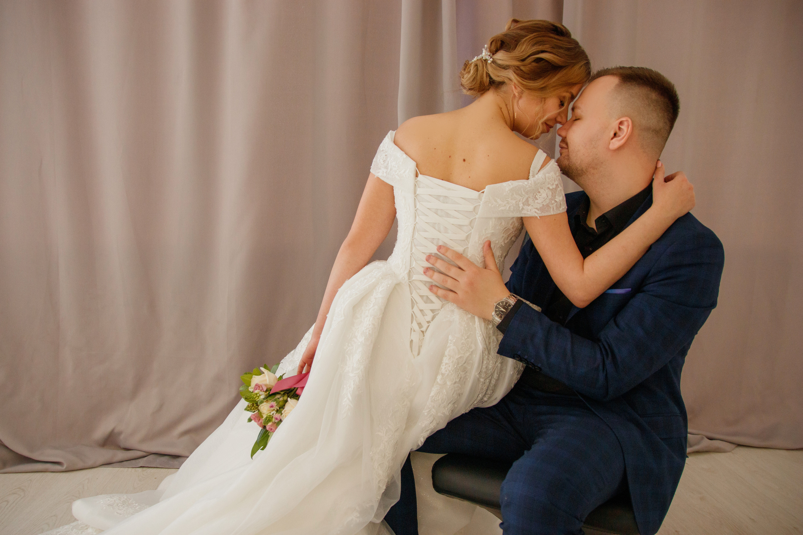 Свадебная съёмка в студии. Женский и семейный фотограф в Москве и Московской области Наталья Минт