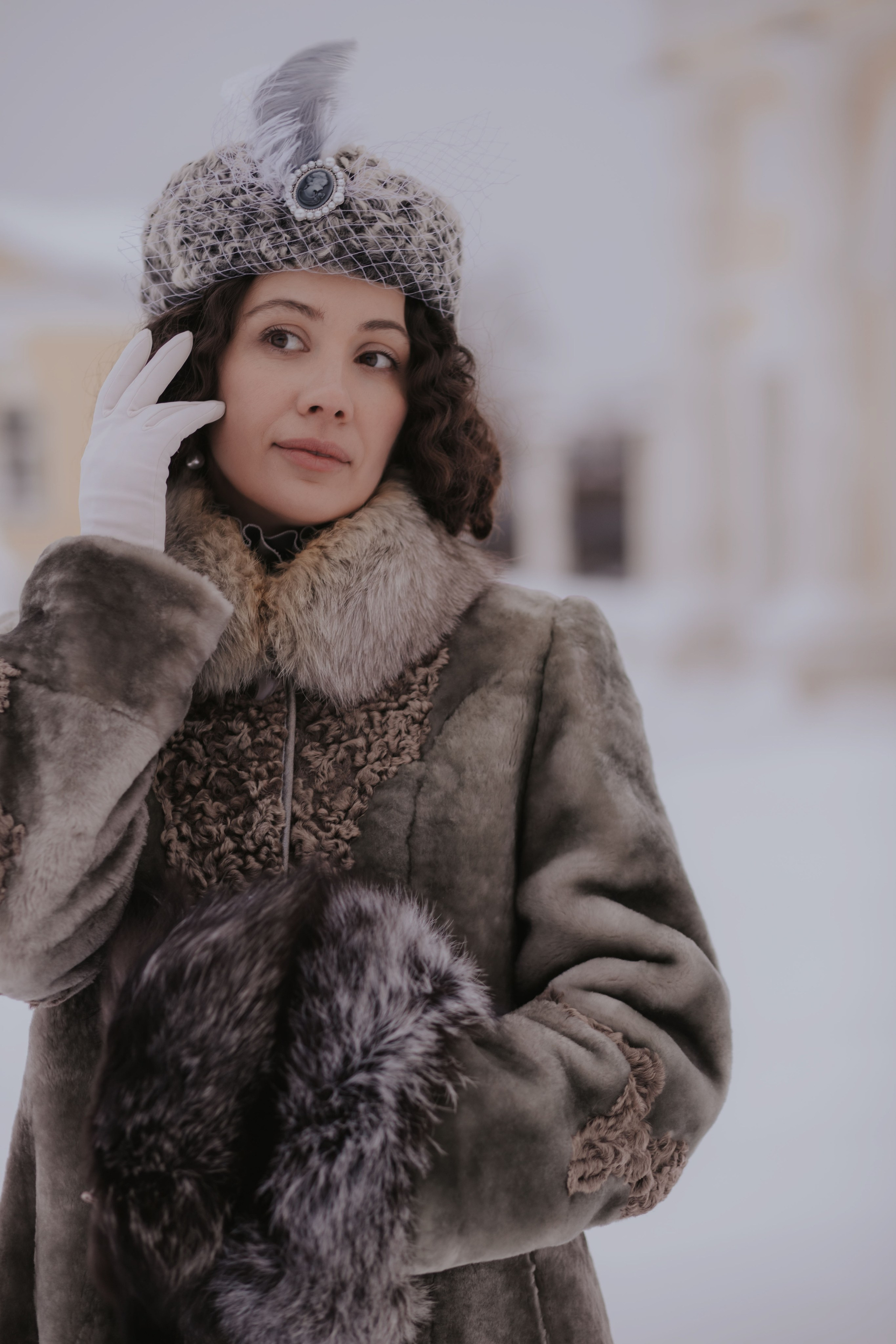 Зима в стиле модерн. Художественная винтажная фотография