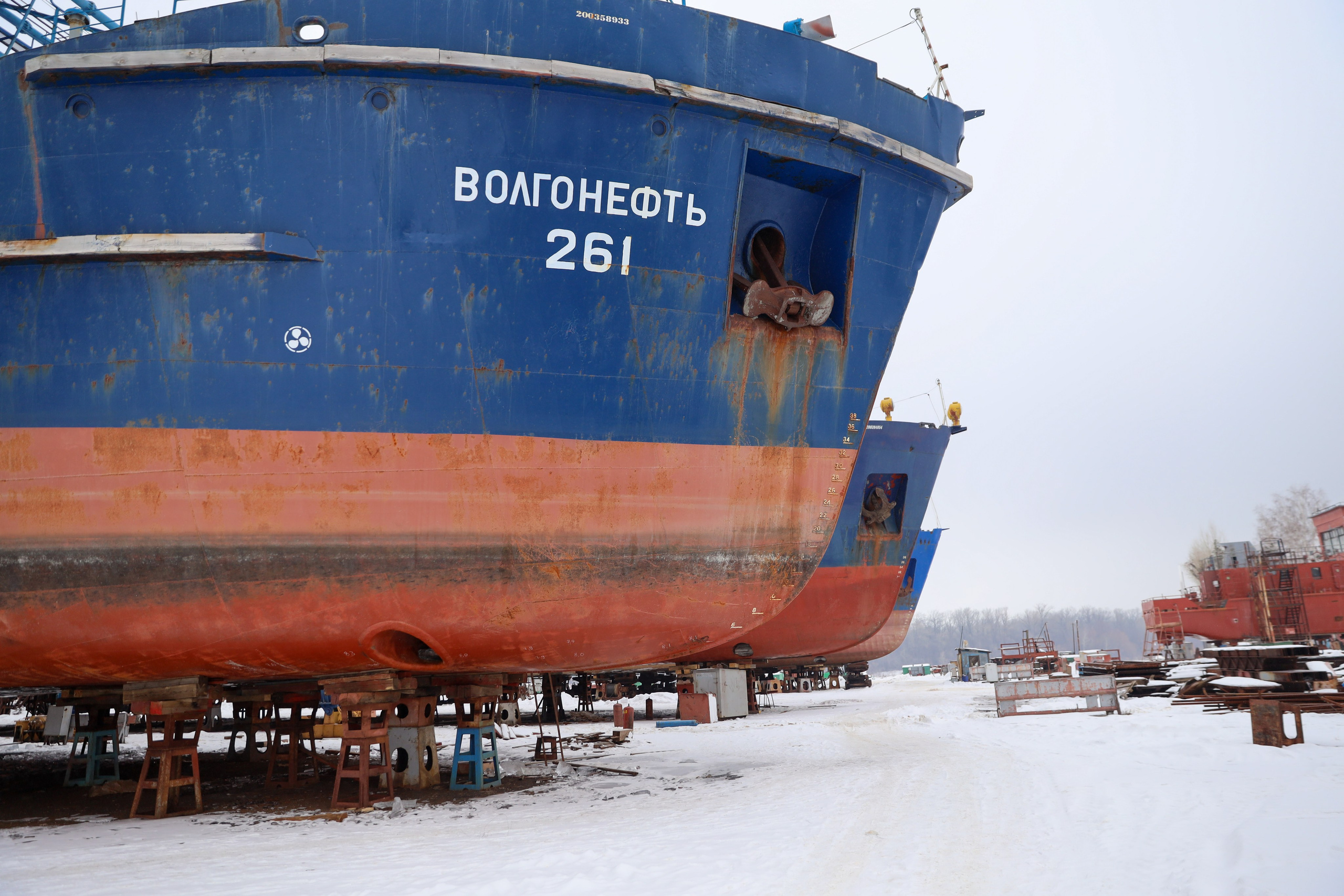 ЗАО нефтефлот Зимние фото + закаладка киля Судна. Фотограф в Самаре Максим Тырин