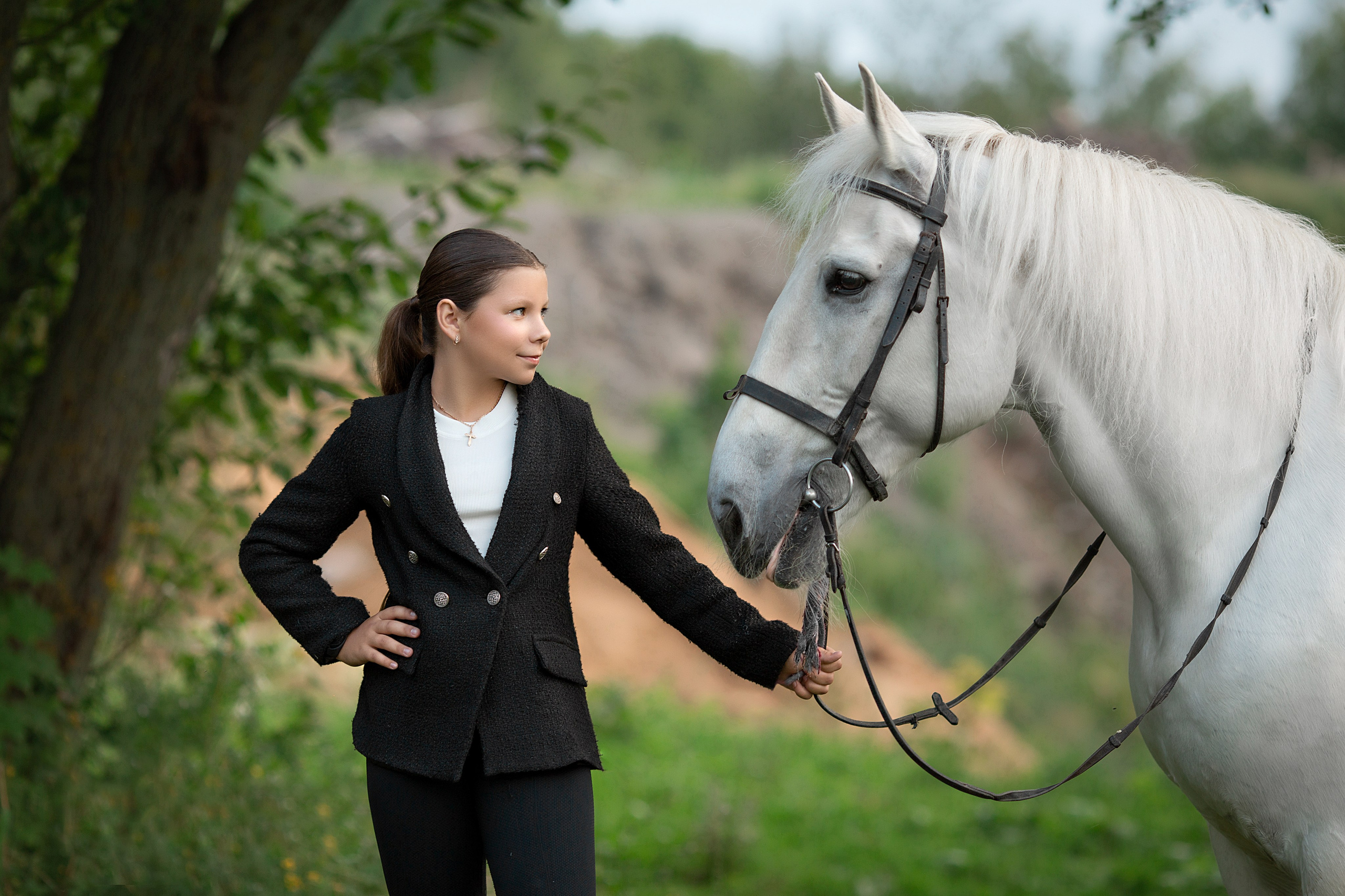 Варвара, Анастасия и Воробушек. Фотосессия с лошадьми в Нижнем Новгороде