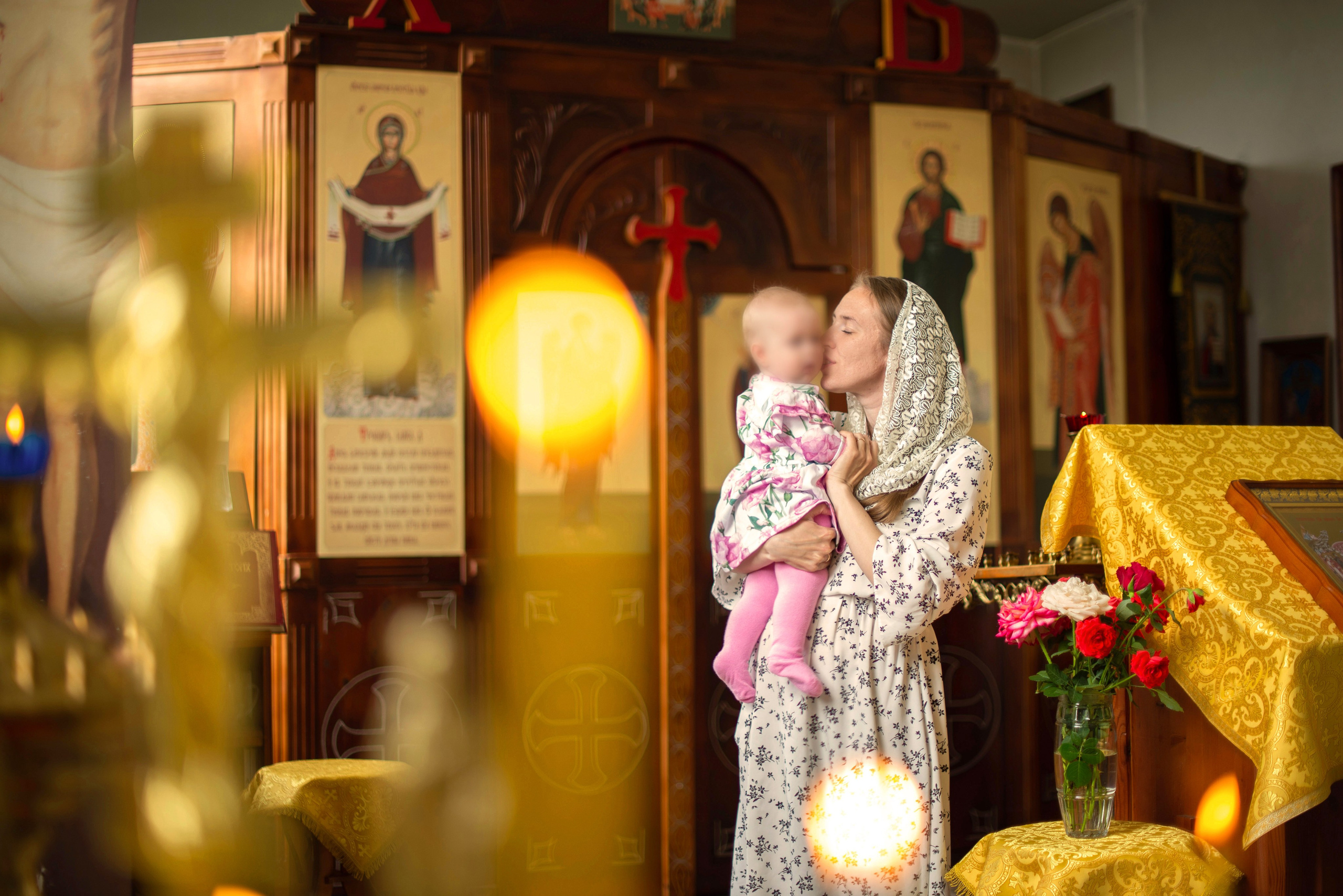Таинство крещения Катюши. Свадебный, семейный и портретный фотограф в Суворове Анастасия Седыкин