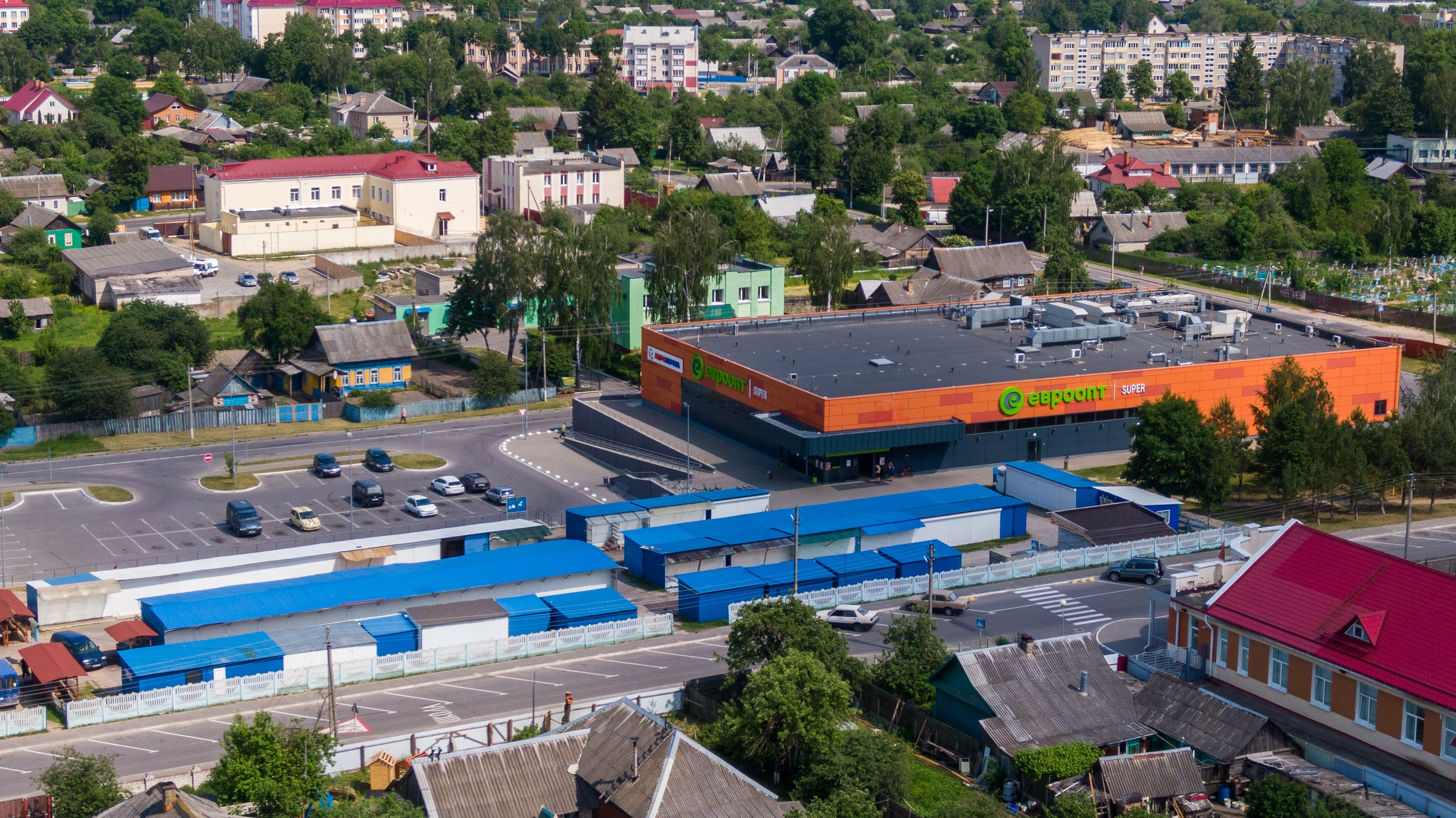 Чечерск с дрона. Роман Свободный — интерьерная и архитектурная съёмка, Москва и МО