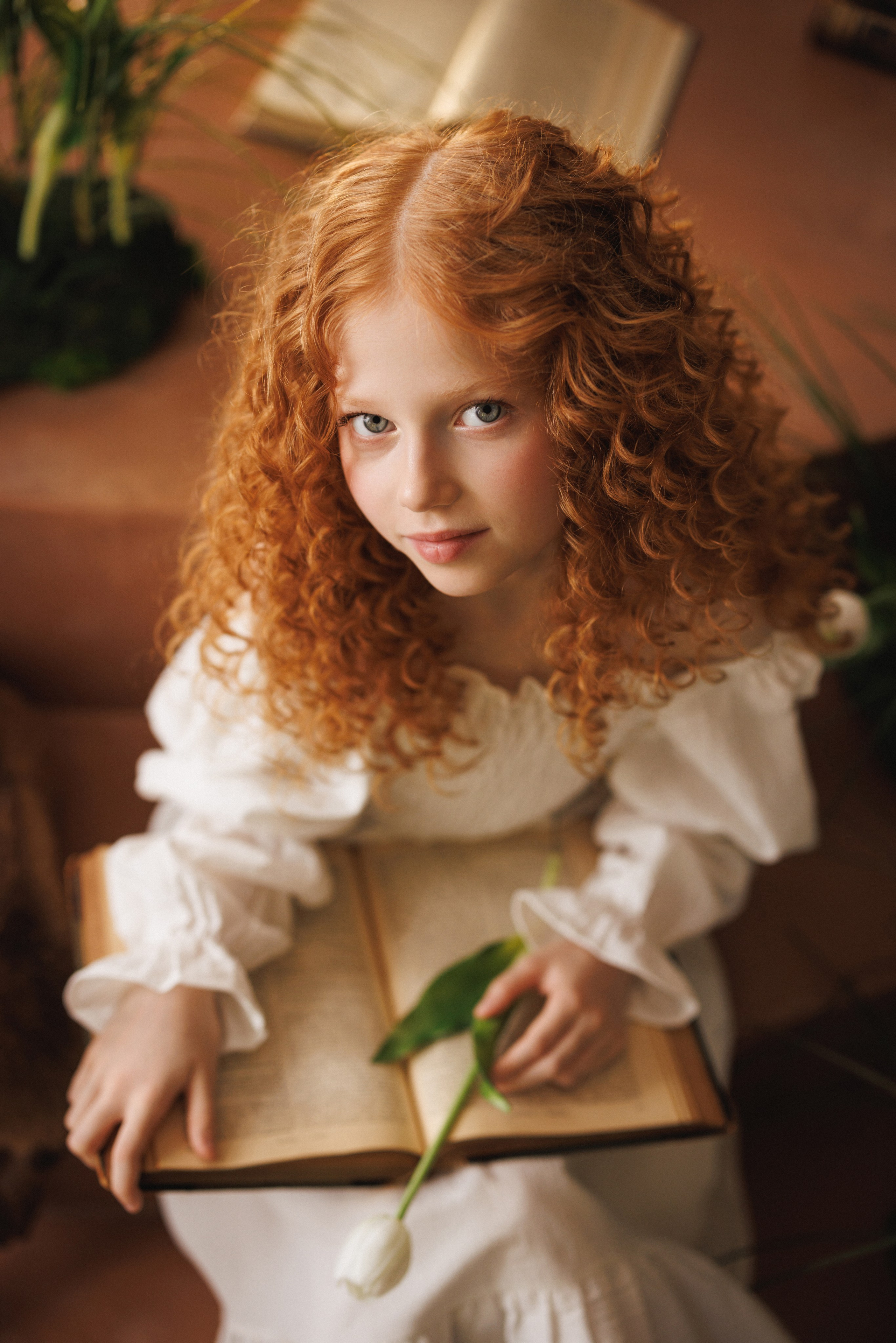 Сказочная фотосессия с белыми Тюльпанами, фотостудия «Эль», город Краснодар. Семейный и детский фотограф в Краснодаре Анна Трашкова