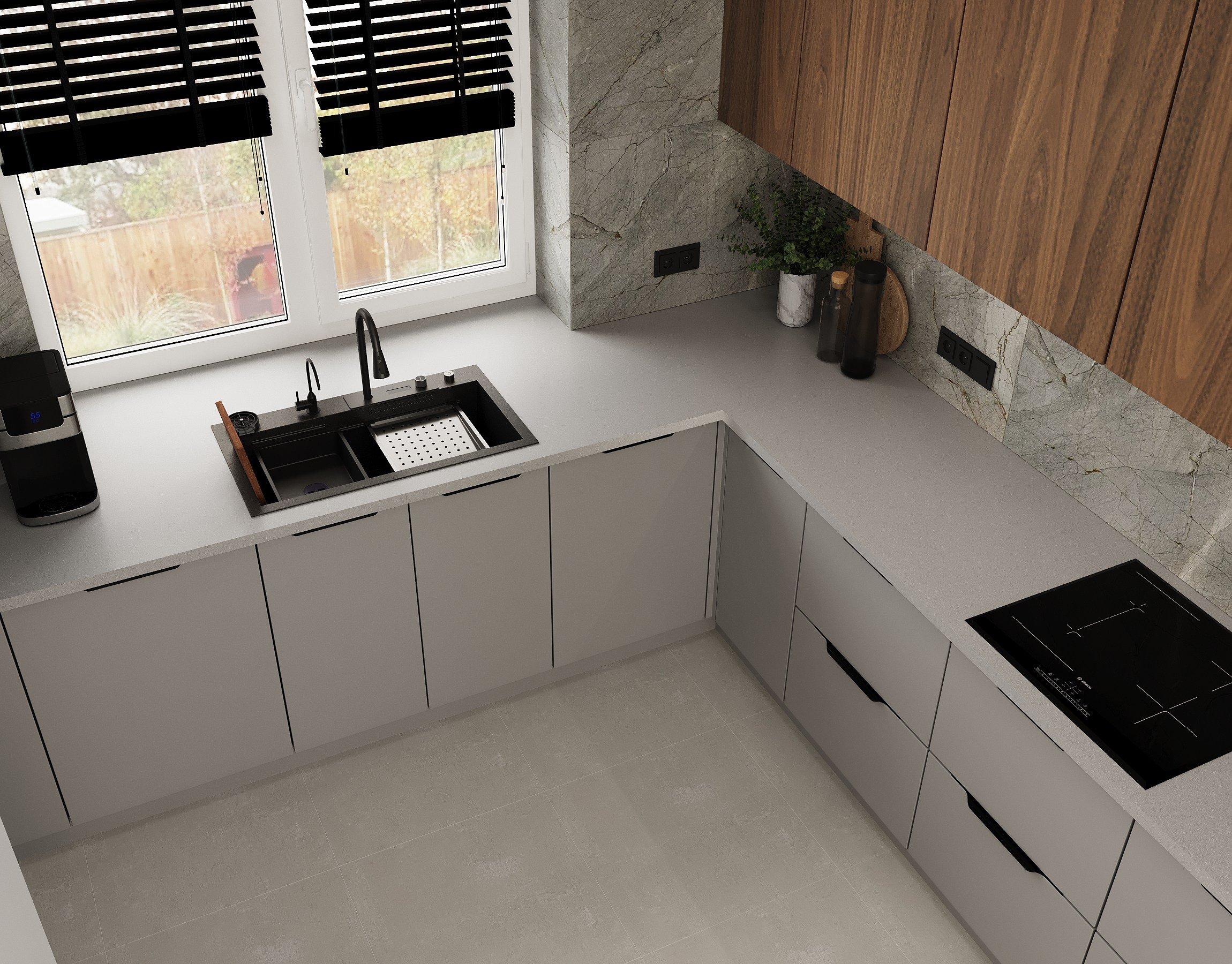 Кухня-гостиная г. Артем. Дизайн интерьера / Дизайн-проект / Лебедь Юлия