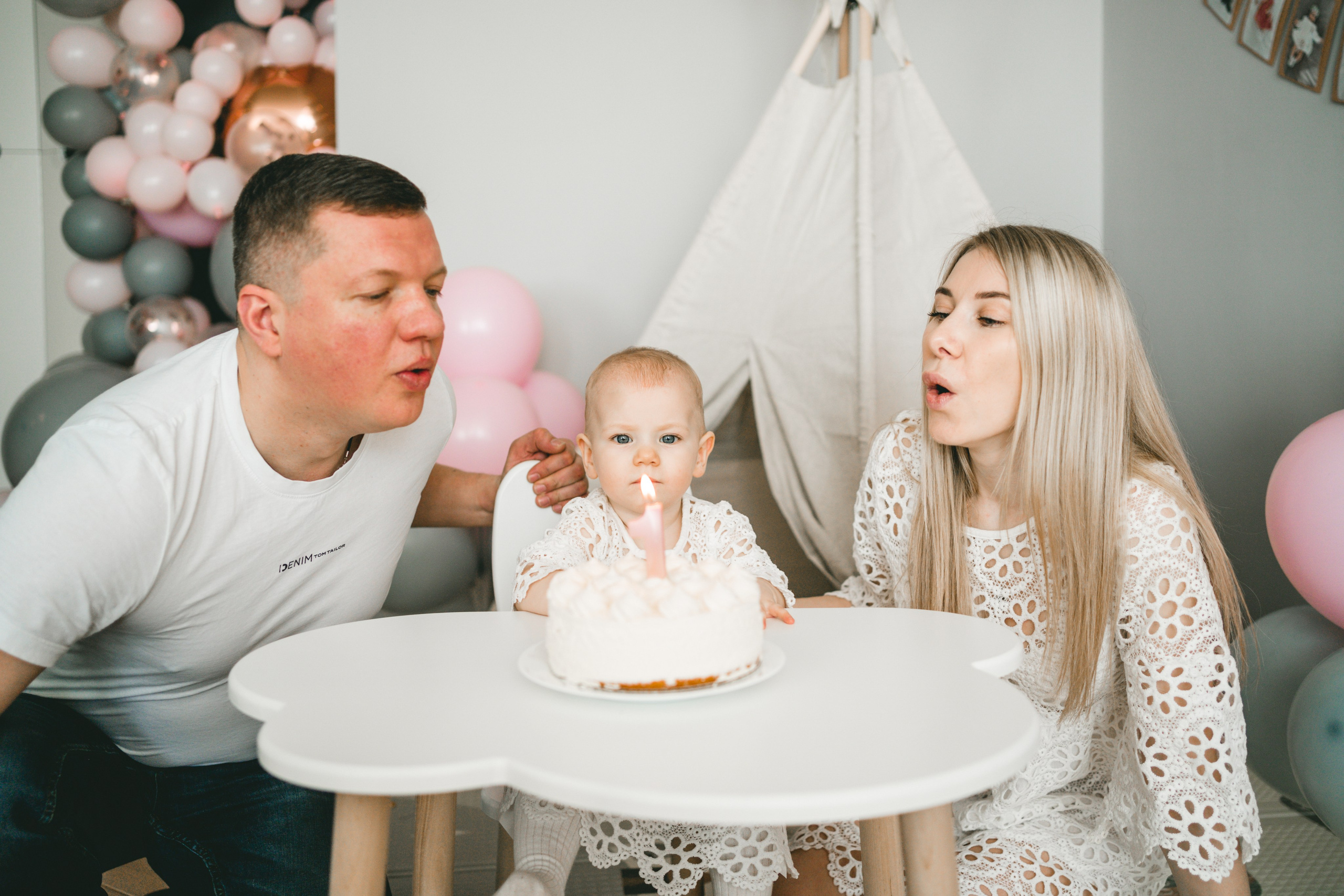 День Рождения малыша 1 год отмечаем дома. Семейный фотограф Ольга Мишустина в Самаре