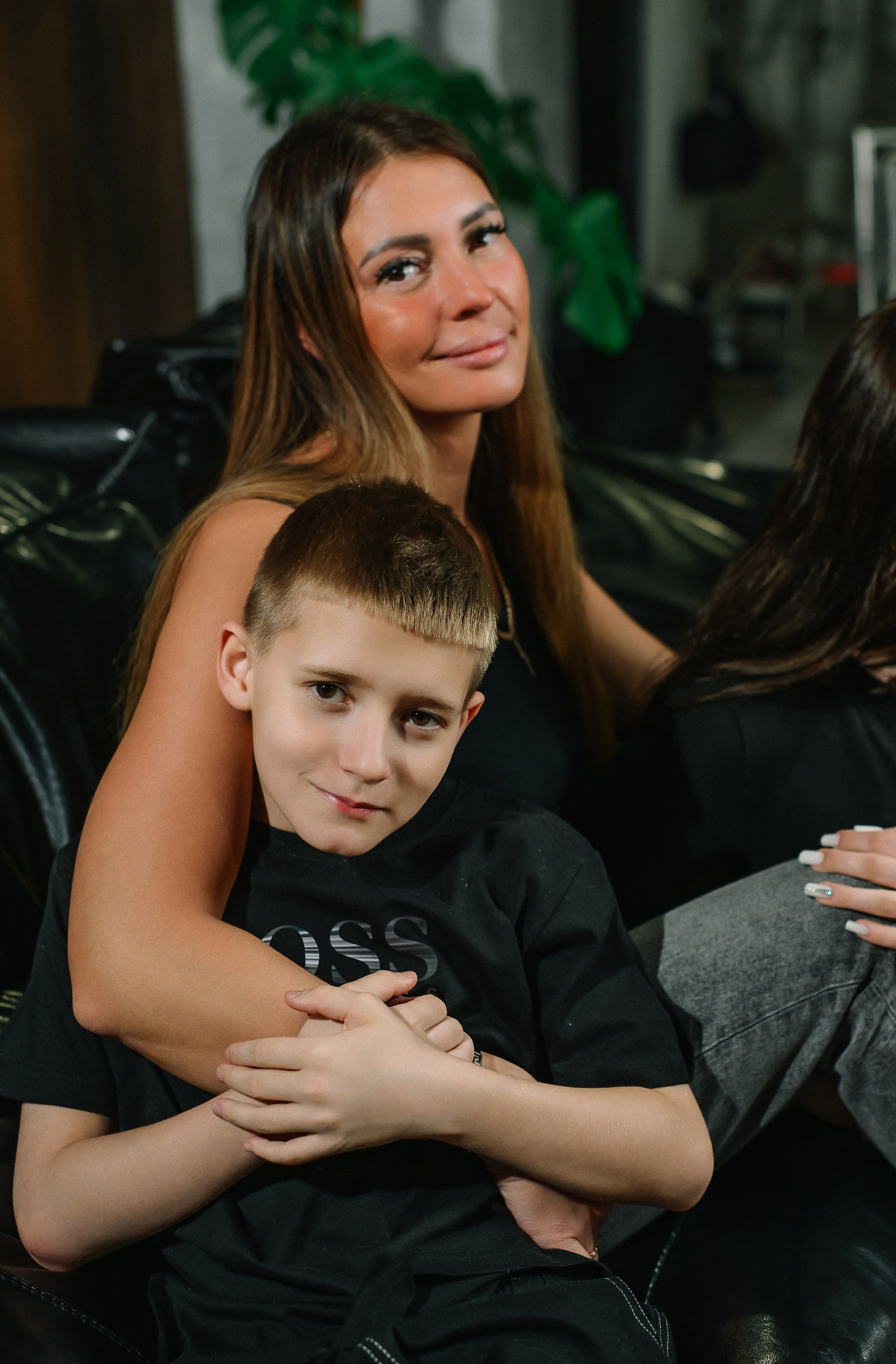 Александра с детьми