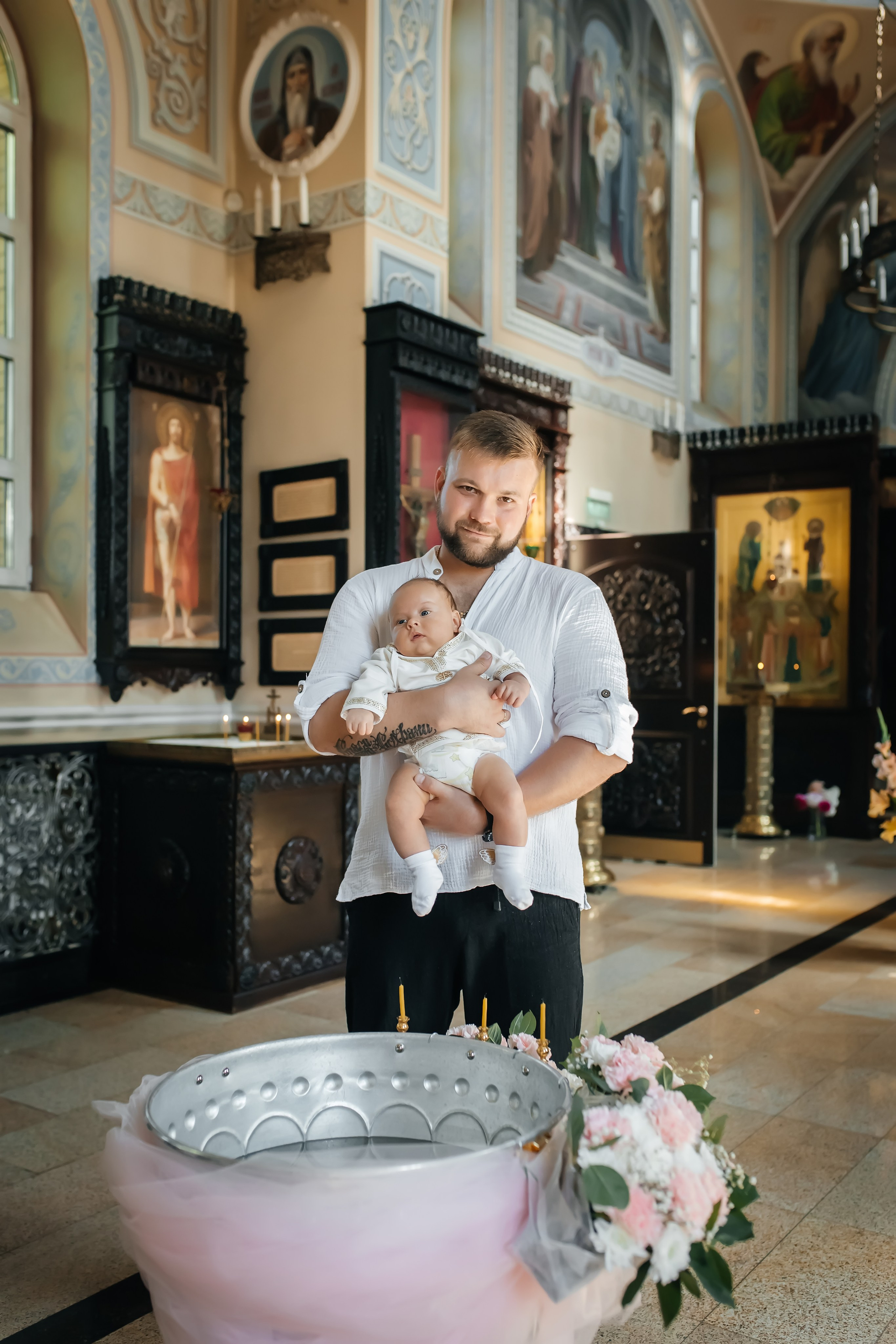 Крещение Савелия в Храме Ксении Петербургской Горки Ленинские. Фотограф на крещение и венчание Москва  Надежда Баланина