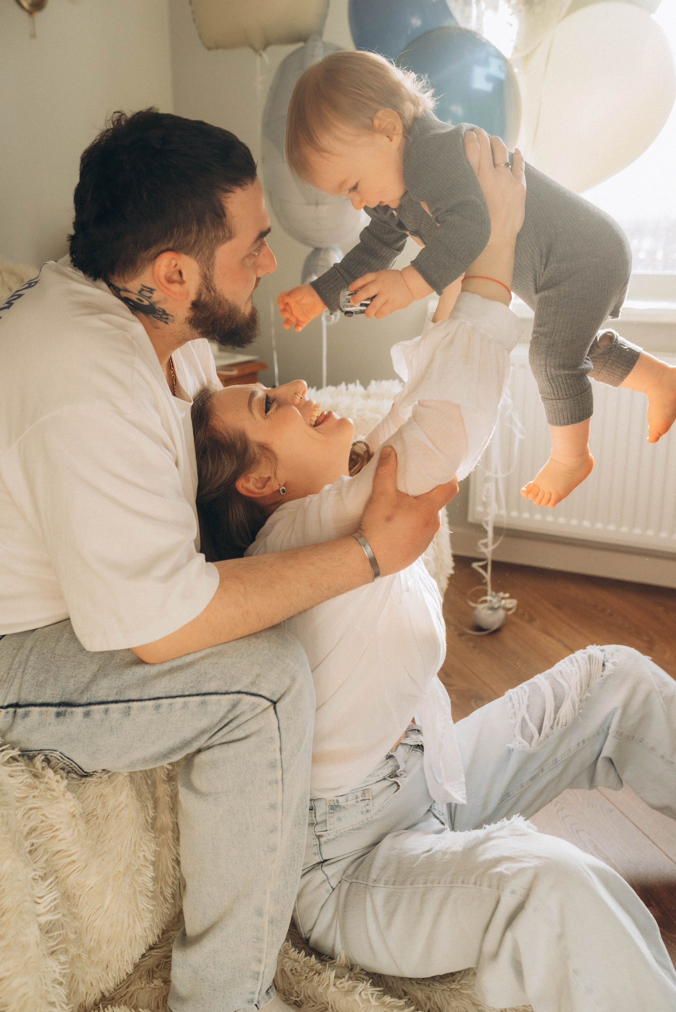 Домашняя фотосессия ко дню рождения малыша. Семейный фотограф в Железнодорожном Масаева Елена
