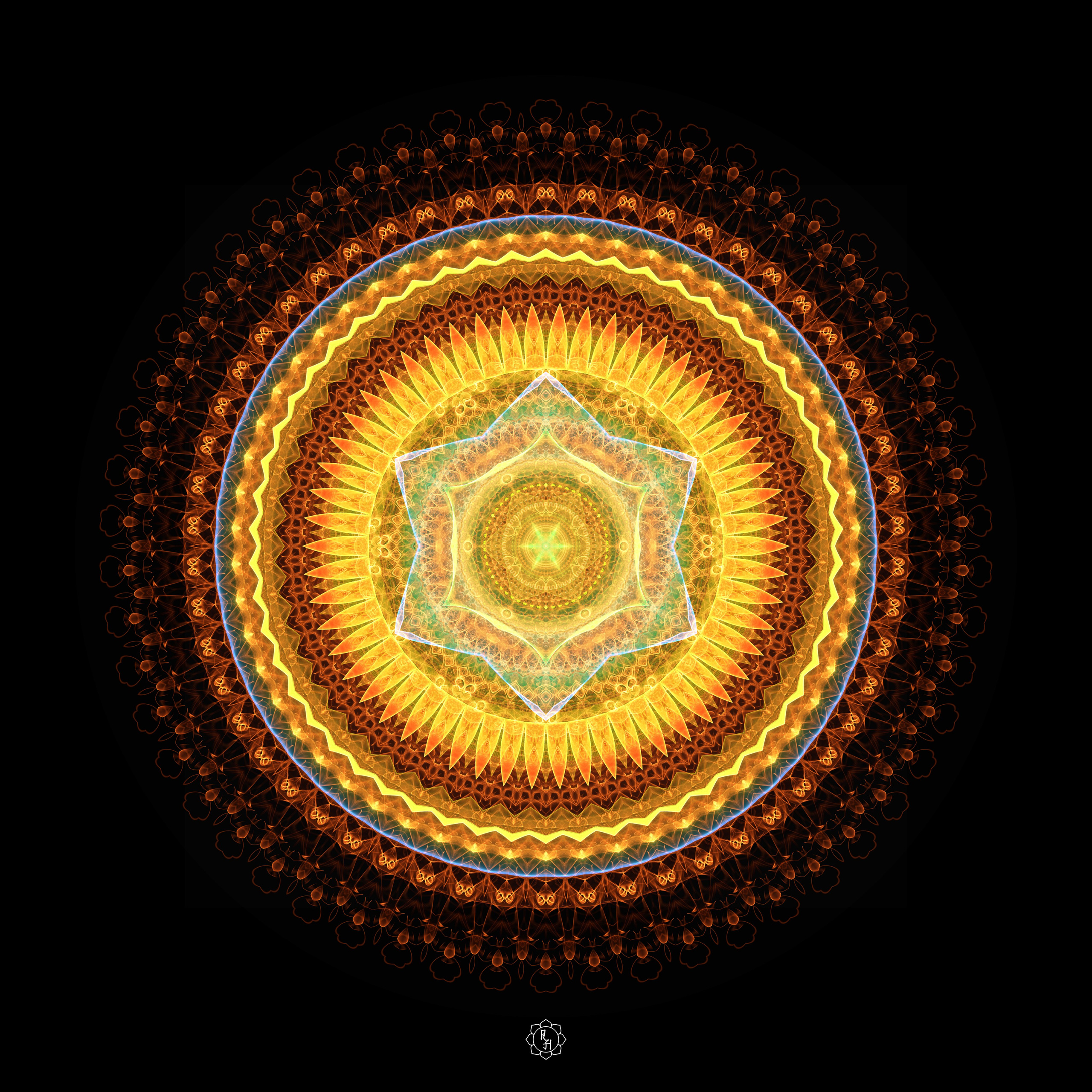 Flame Mandala of a tube TV. Roman Hodirev is an esoteriologist, multidisciplinary artist, photographer and musician. Saint Petersburg, Riga