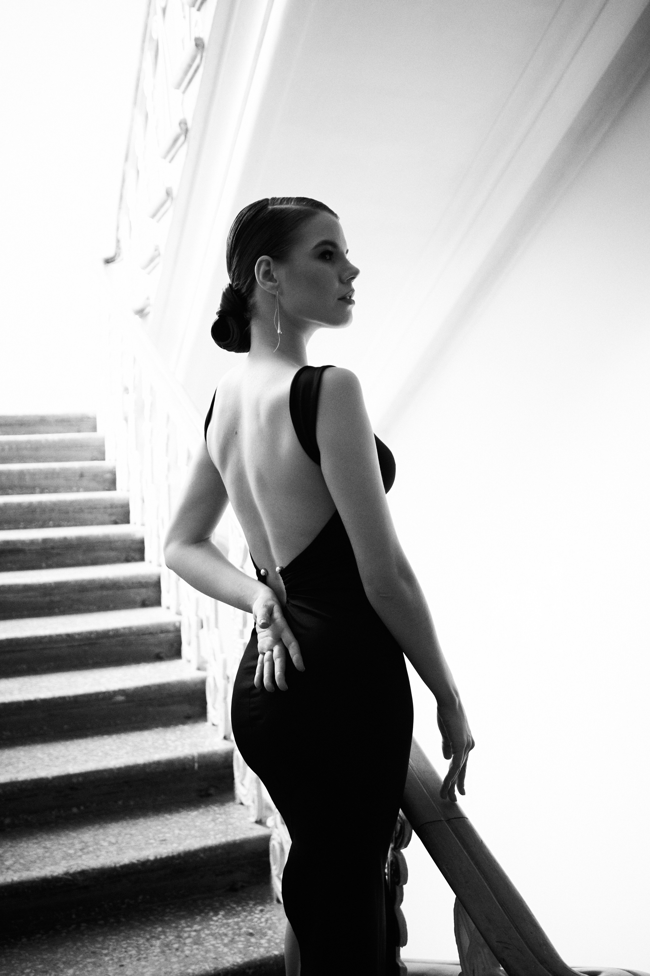 Черно-белая элегантная фотосессия. Анна Потявина. Фотограф Москва