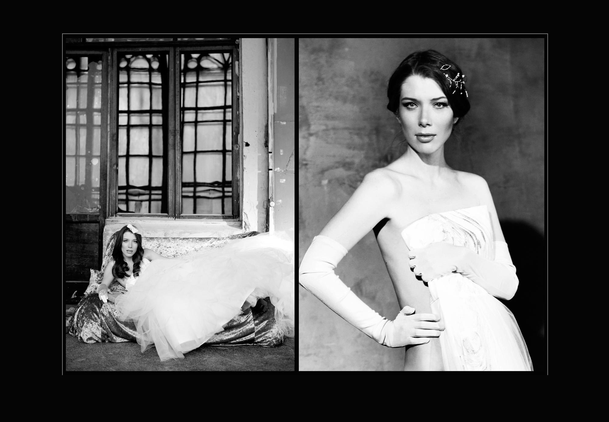 платье Jesus Peiro, перчатки Pepe Botella