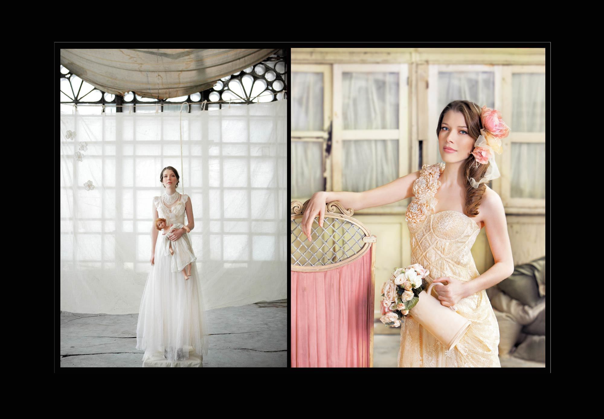 фотосъемка в доме "Брусницыных" для журнала "Wedding", платье Ozlem Suer, букет De Fleurs, editorial wedding, редакционная съемка