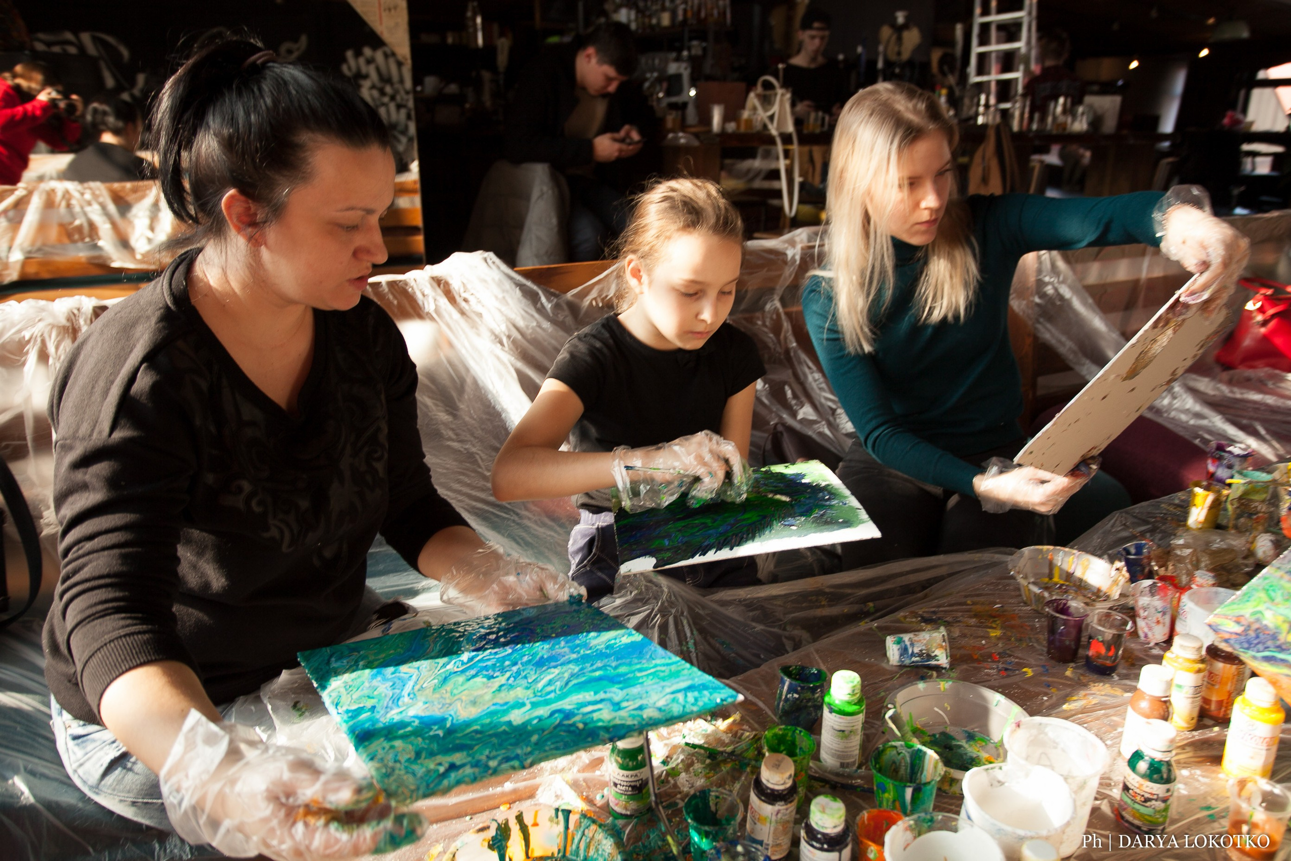 Мастер класс Fluid Art. Фотограф Дарья Локотко в Красноярске