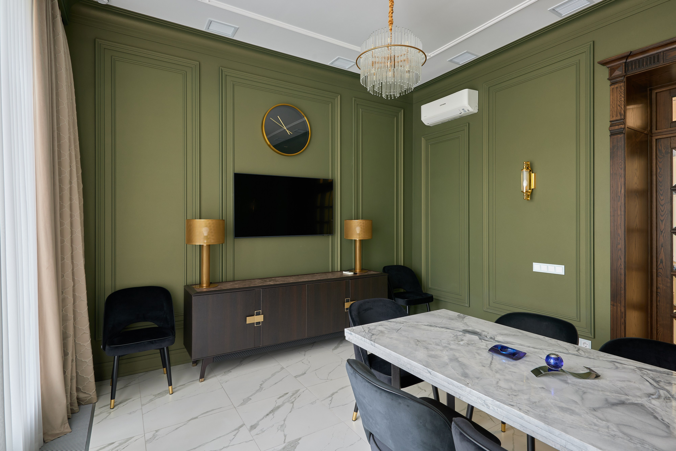 Зеленая комната, Магнитогорск. Абросимов Лев интерьерный и архитектурный фотограф