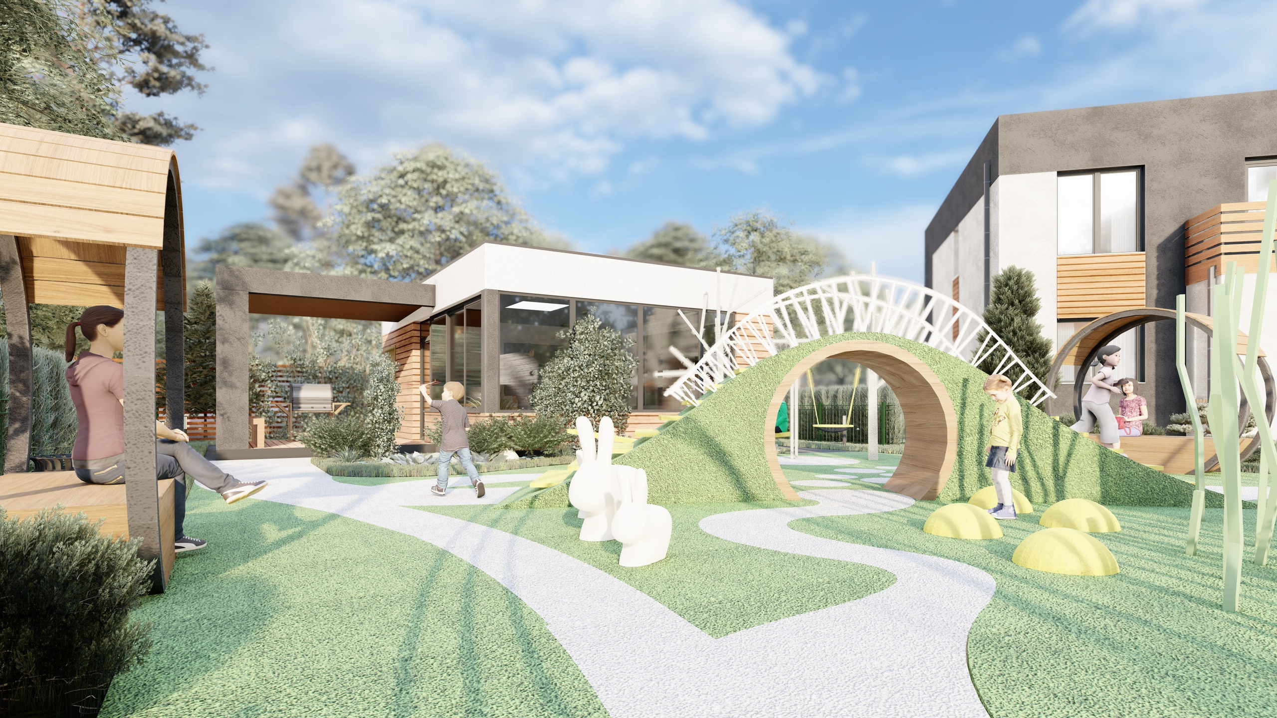 Благоустройство детской площадки. Александра Койтова — Архитектор малоэтажных зданий в Новосибирске