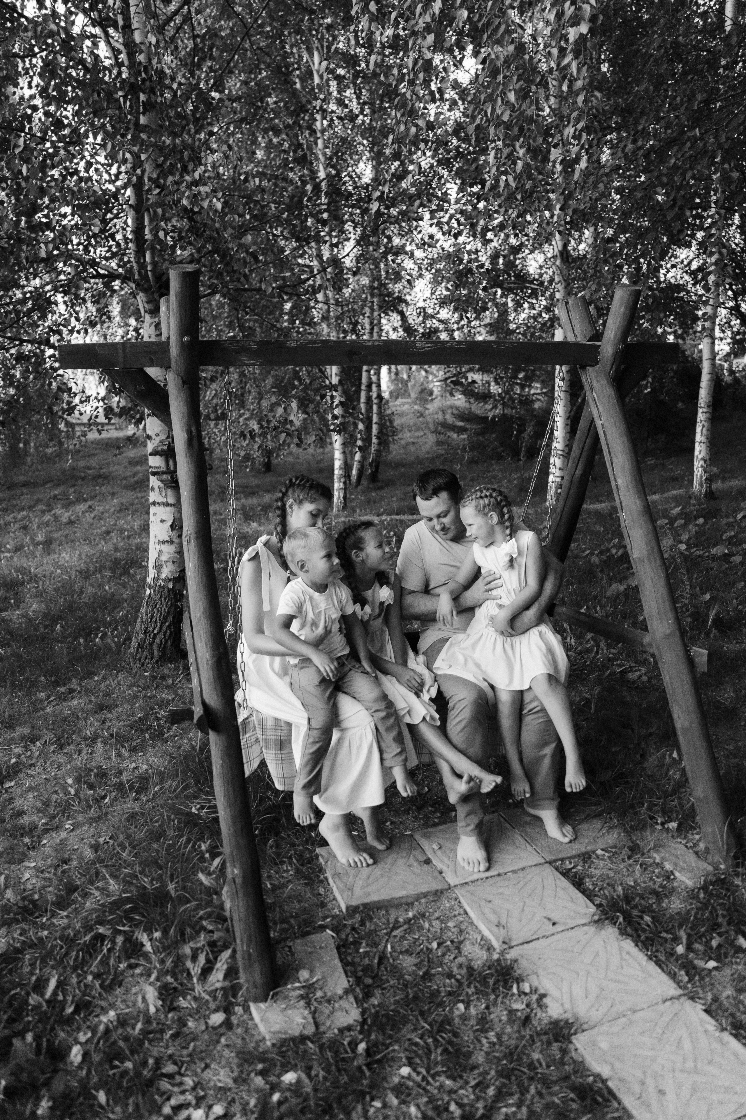 Олег, Вика, Варя, Маша и Тима. Семейный фотограф • Домашние съемки в Нижнем Новгороде