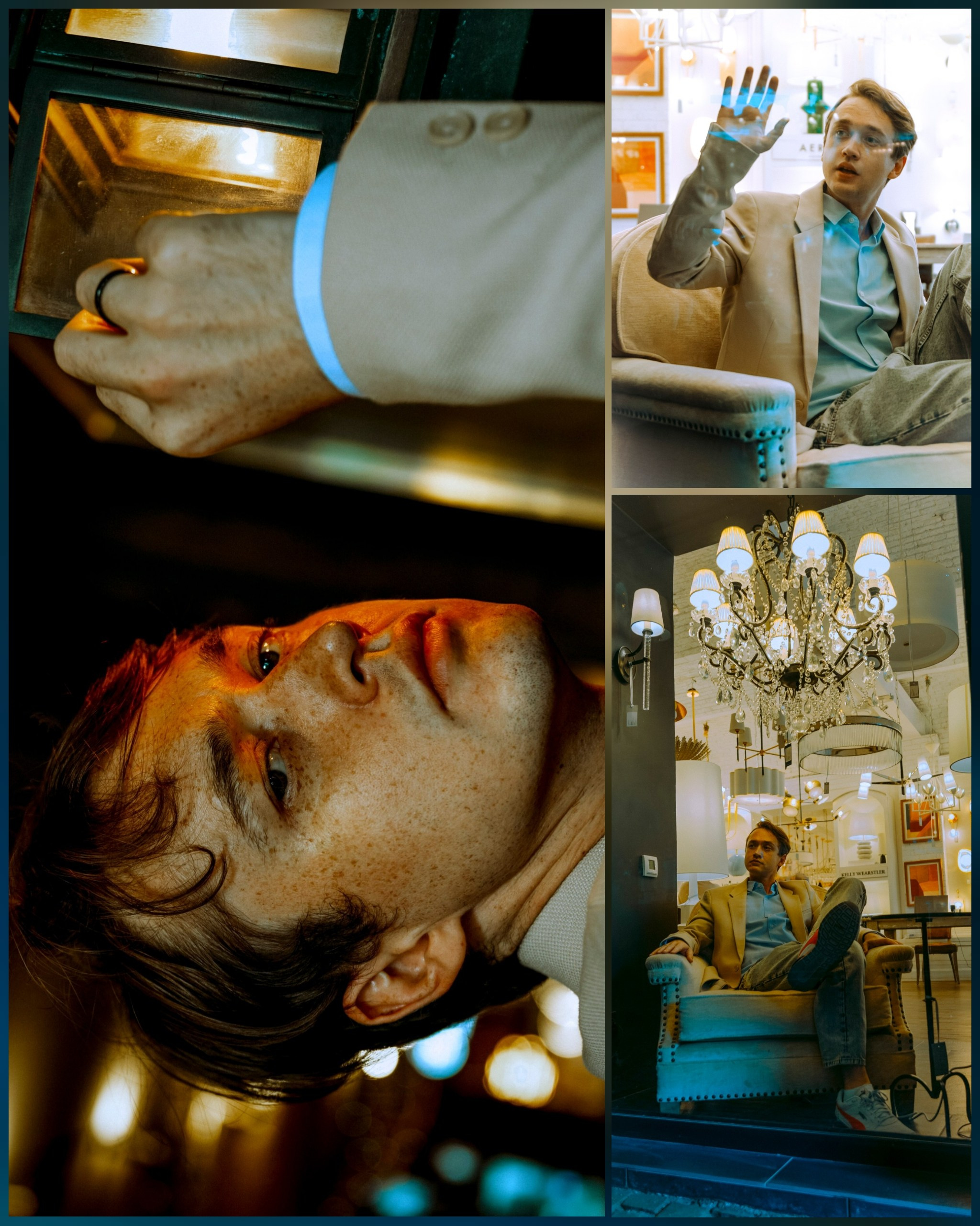 фото парня в витрине