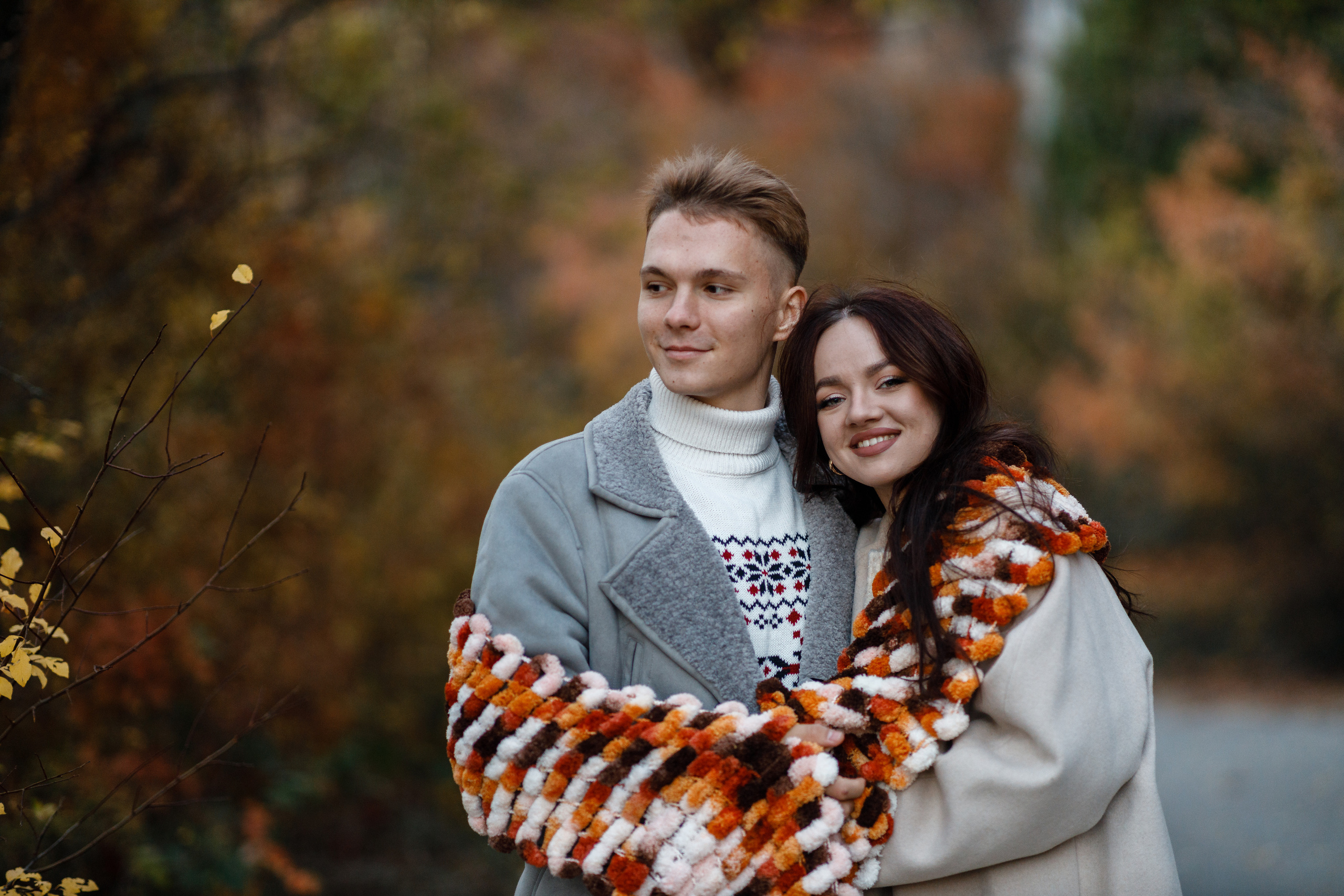 По осенней дороге. Первые кадры с прогулки Насти и Вани. Свадебный фотограф в Крыму и Севастополе Ольга Баскакова