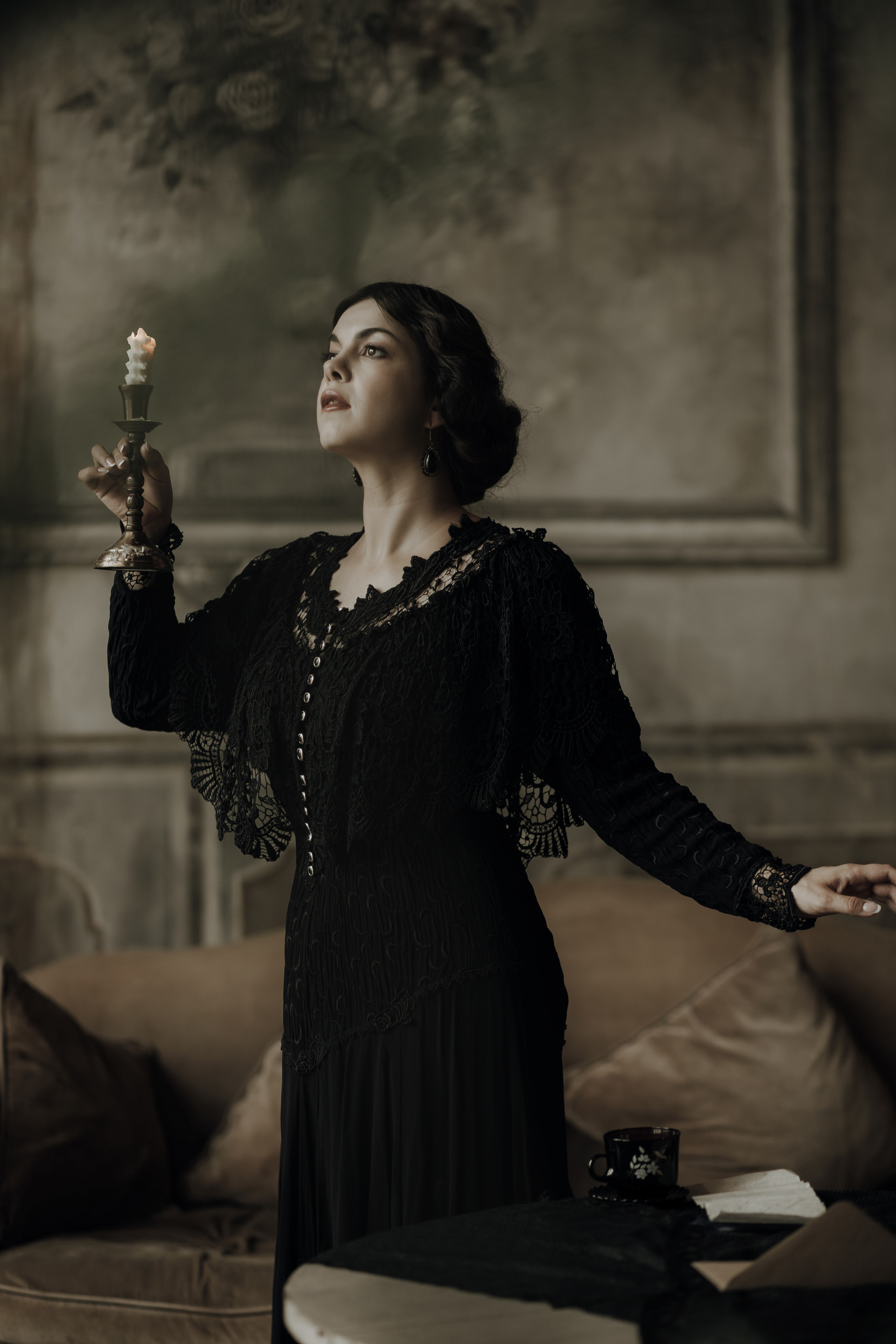 Оттого что я терпкой печалью, напоила его допьяна…. Художественная винтажная фотография