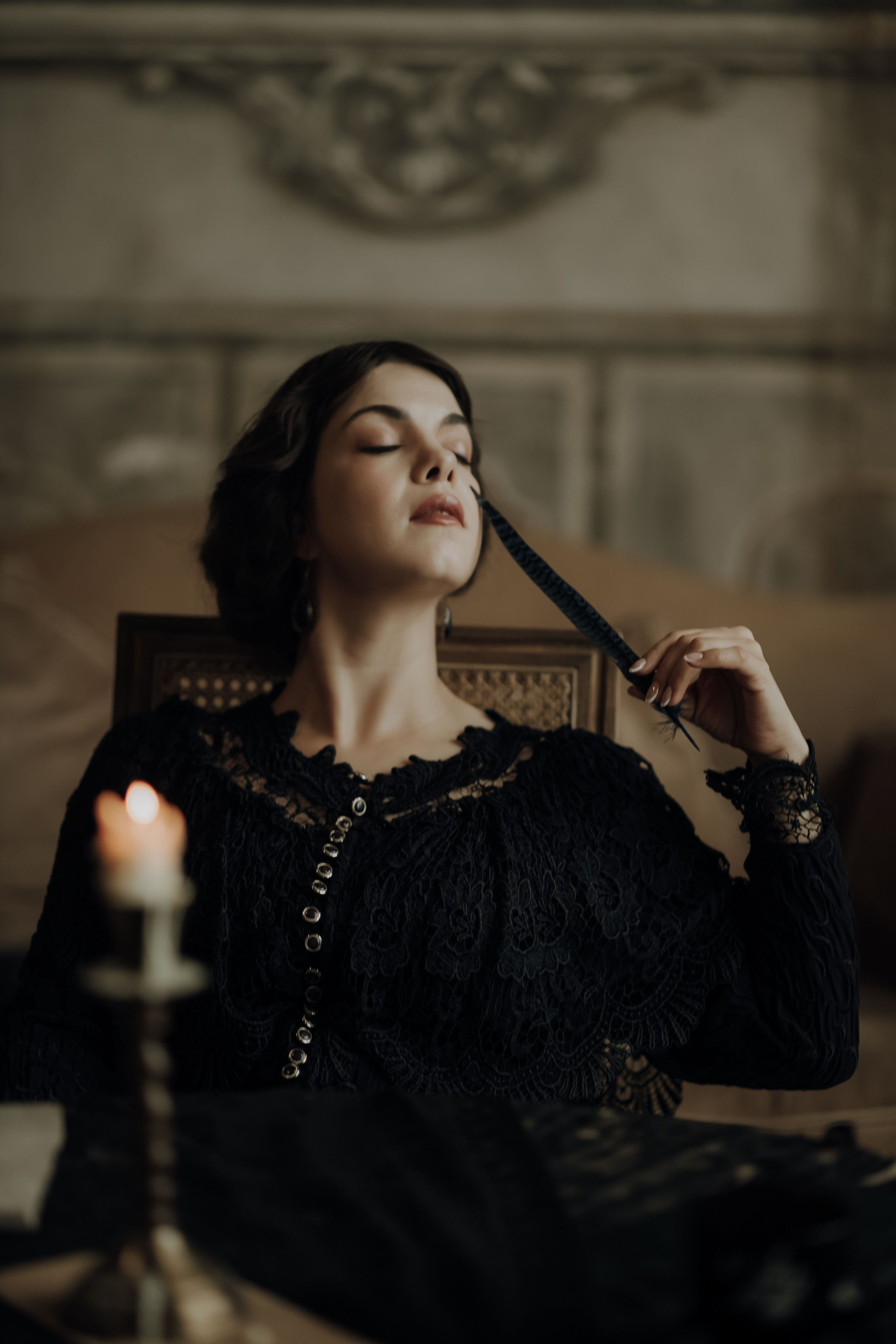 Оттого что я терпкой печалью, напоила его допьяна…. Художественная винтажная фотография