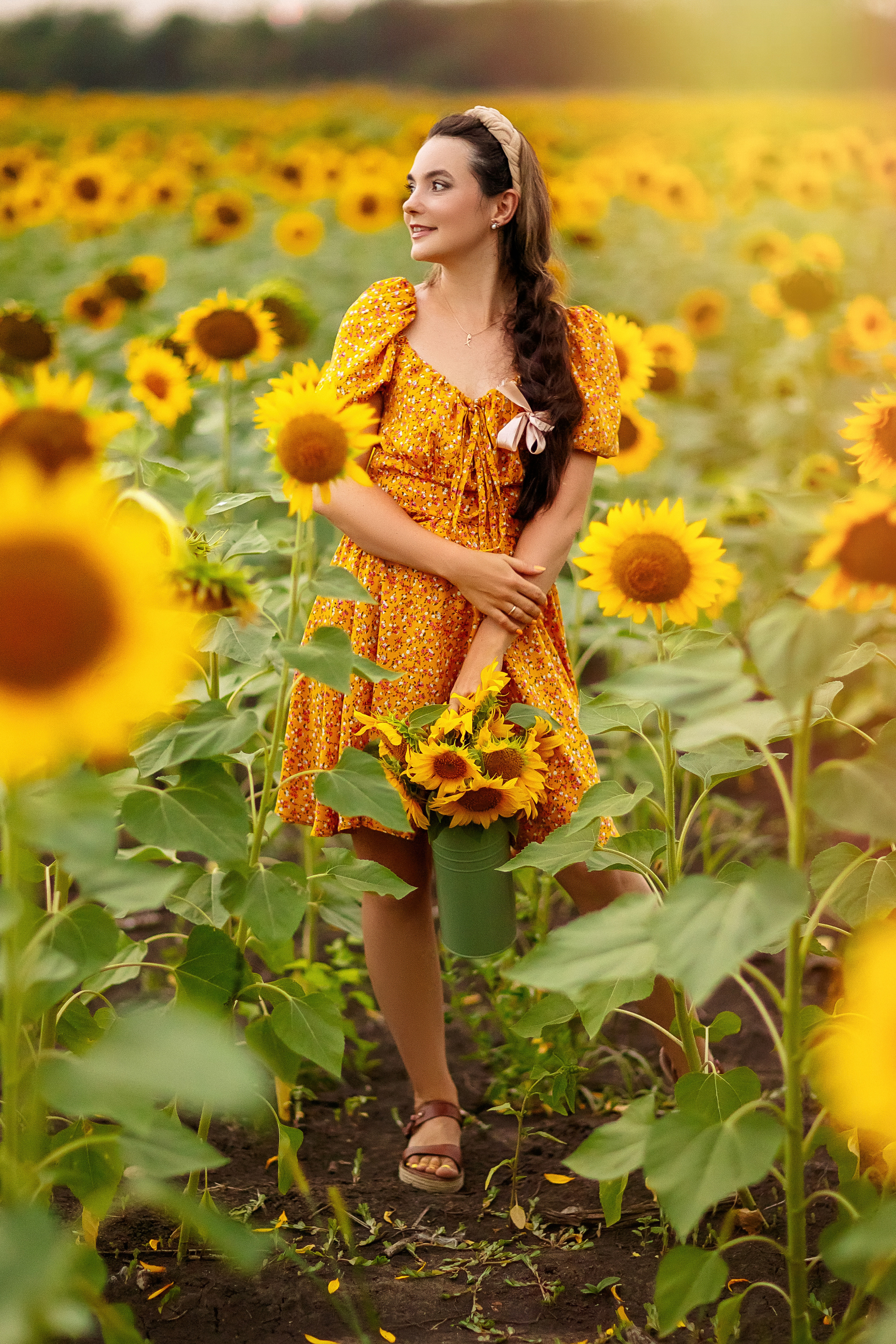 Фотосессия в подсолнухах в Краснодаре. Семейный и детский фотограф в Краснодаре Анна Трашкова