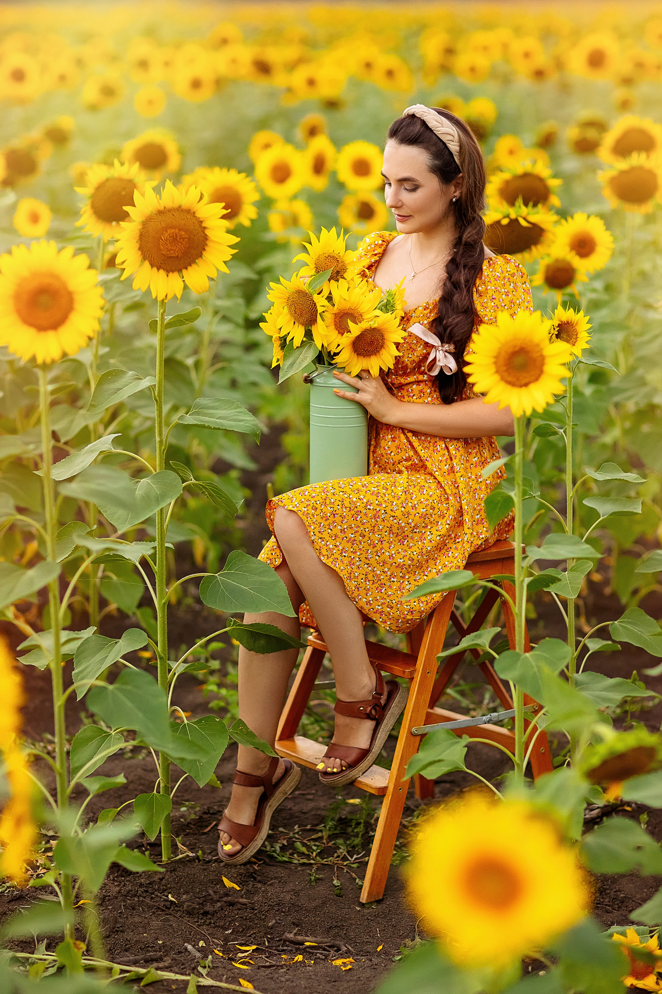 Фотосессия в подсолнухах в Краснодаре. Семейный и детский фотограф в Краснодаре Анна Трашкова