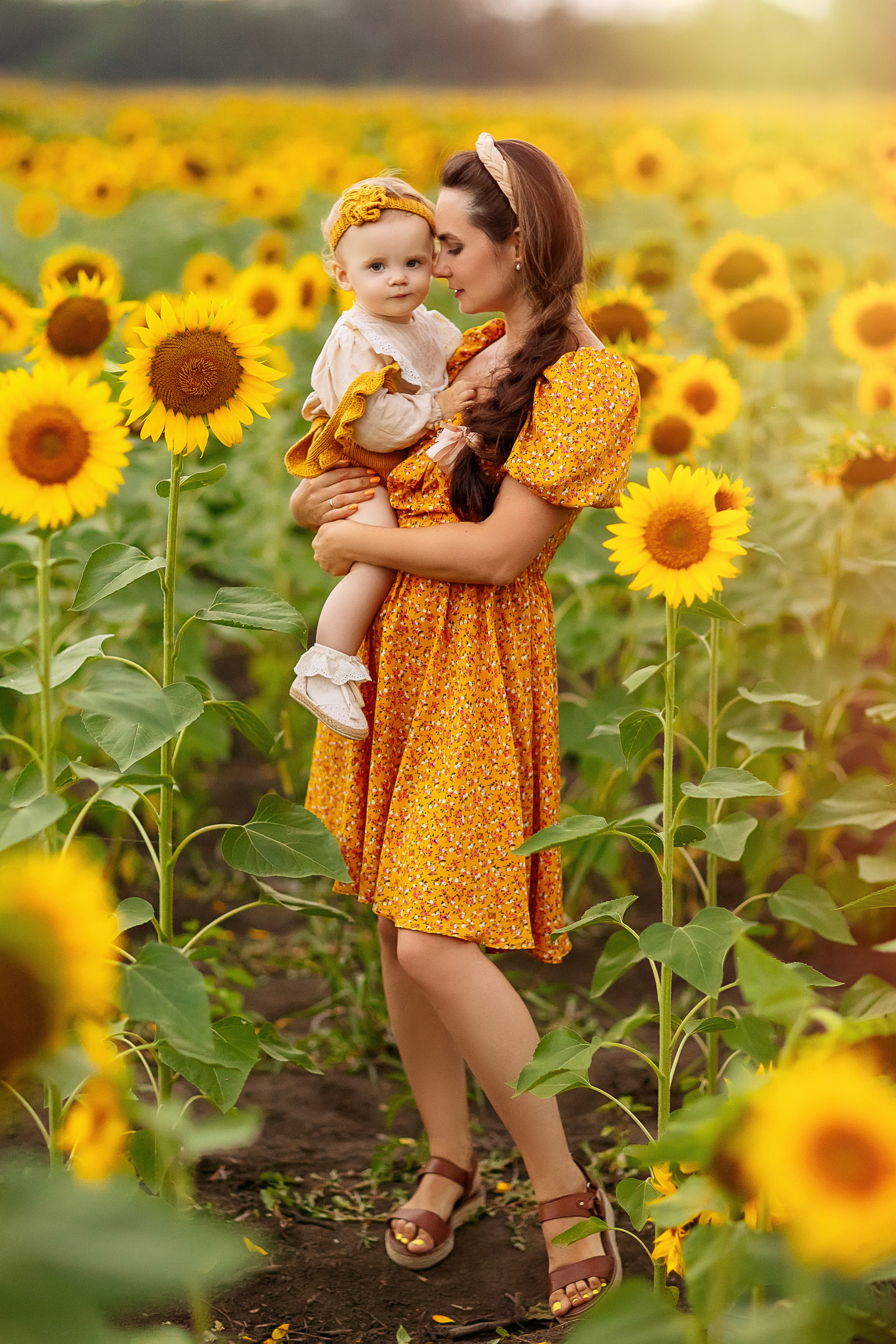 Фотосессия в подсолнухах в Краснодаре. Семейный и детский фотограф в Краснодаре Анна Трашкова