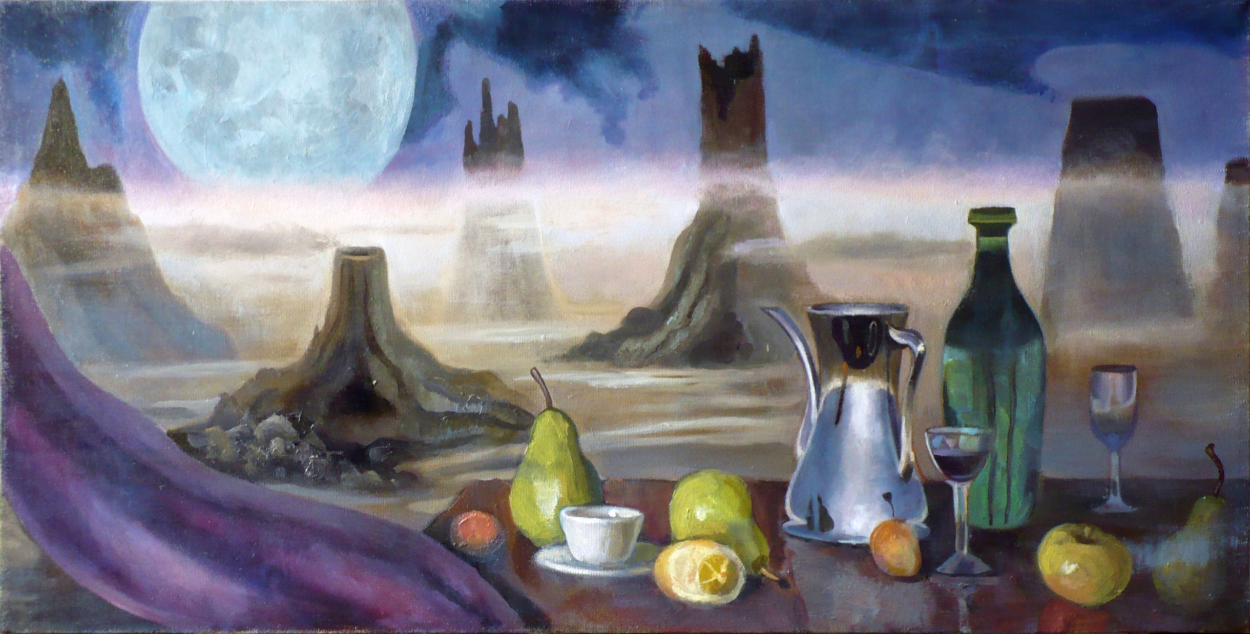 Неземной натюрморт. Холст, масло. 40х80 см. 2011 год