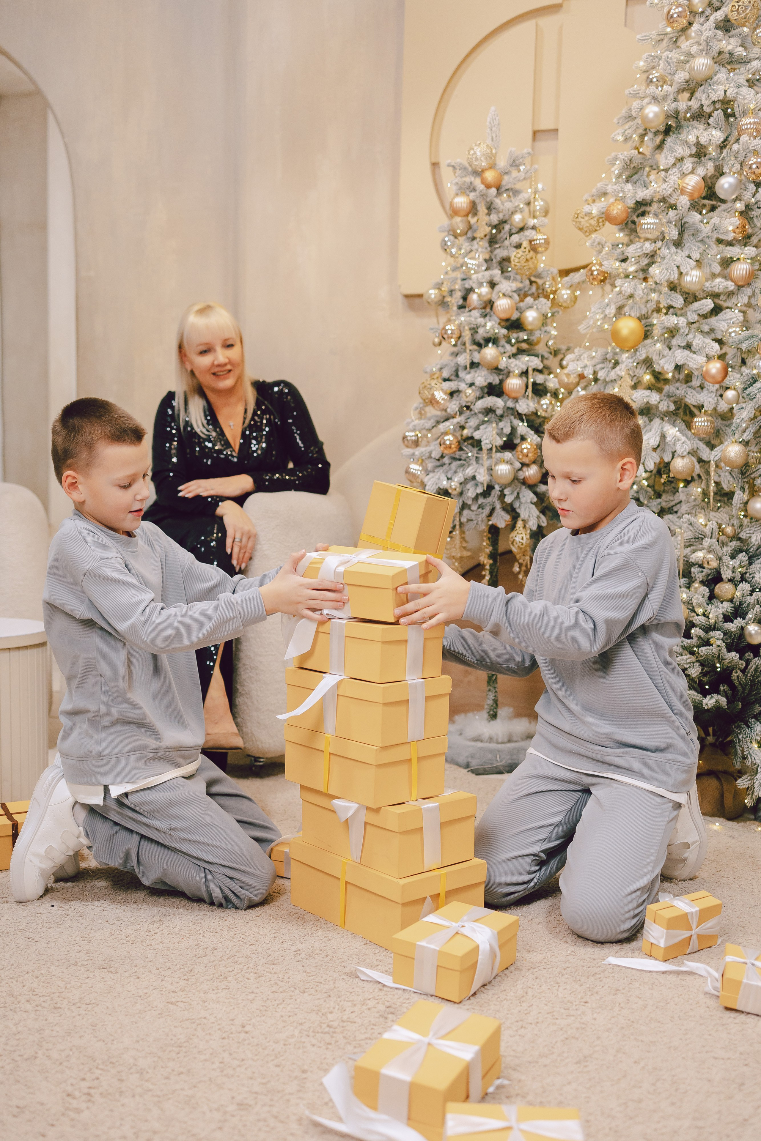 Семейная новогодняя фотосессия. Семейный Фотограф в Москве Евгения Симоненко