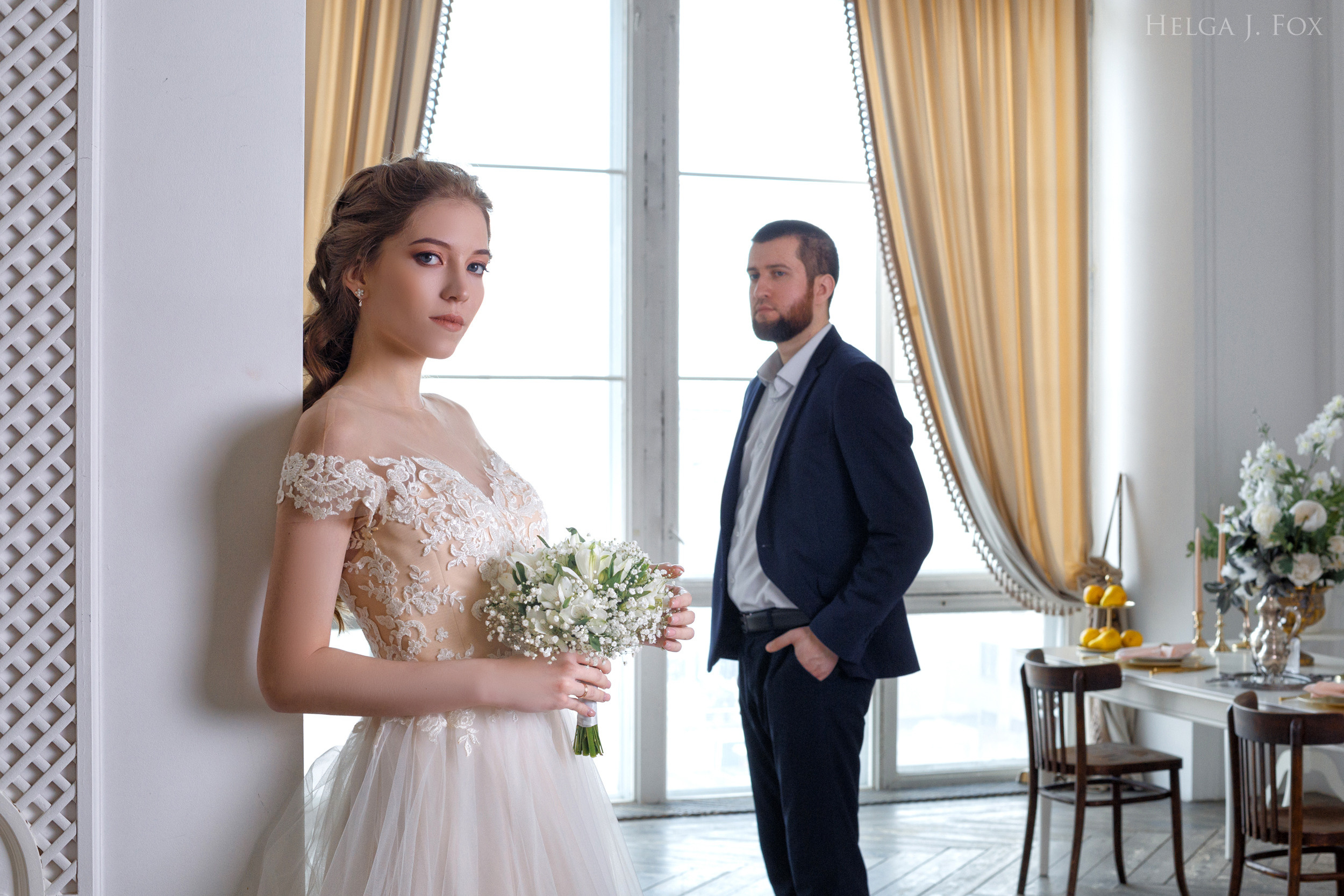 Александра и Даниил 💍 Сьемка в фотостудии. Фотограф в Твери Helga J. Fox