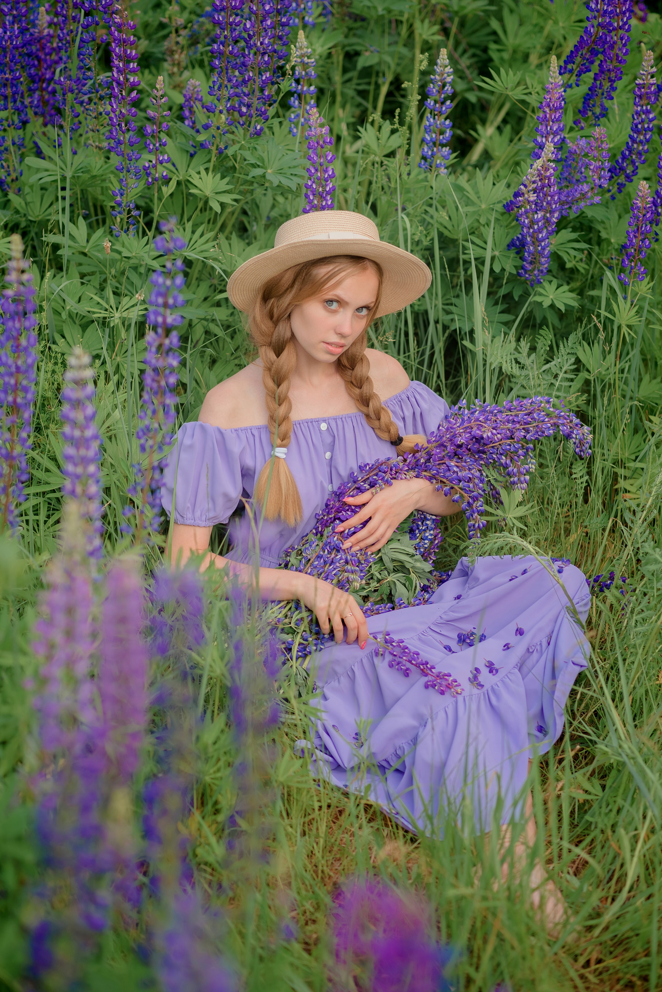 Люпиновое поле. Семейный фотограф в Рязани Мария Ермакова
