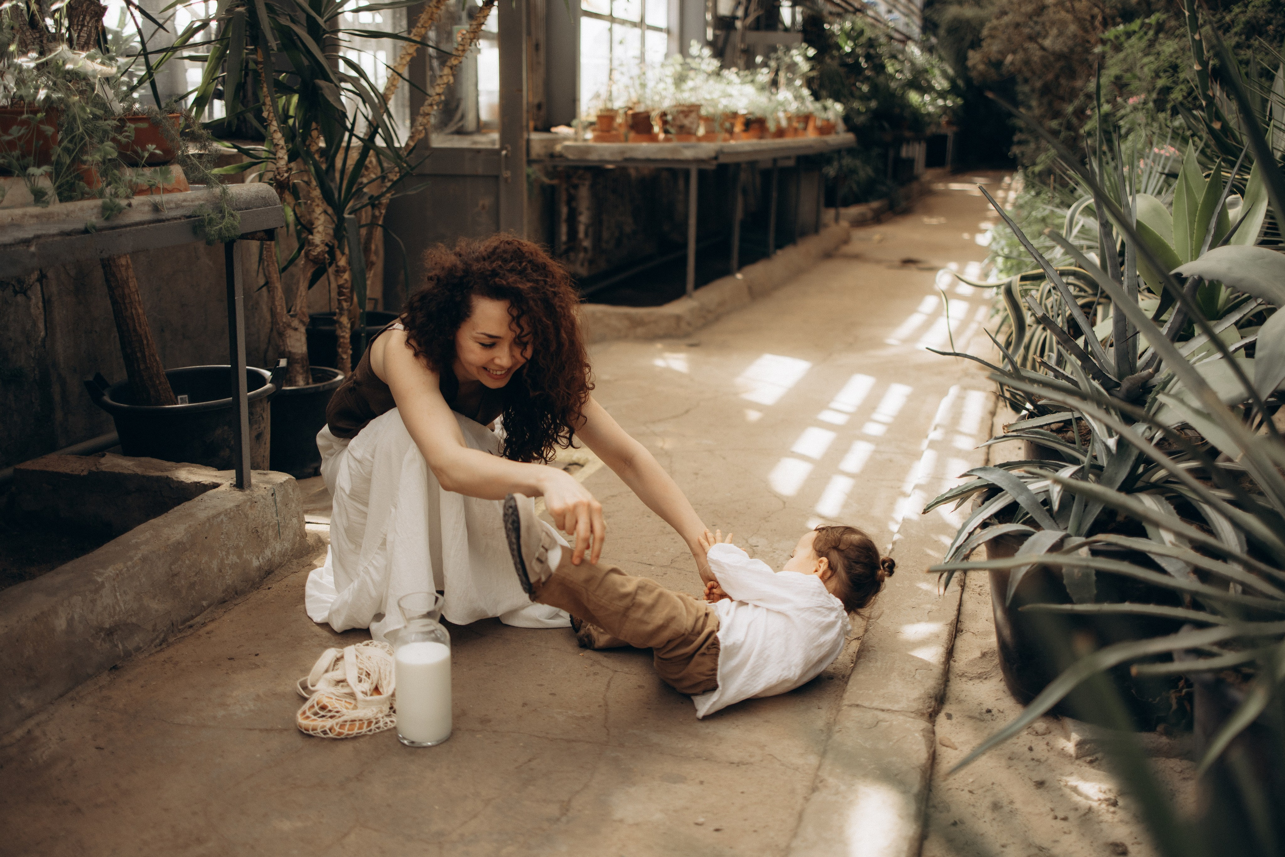 Прогулка по оранжерее. Семейный фотограф в Москве Ксения Аганина