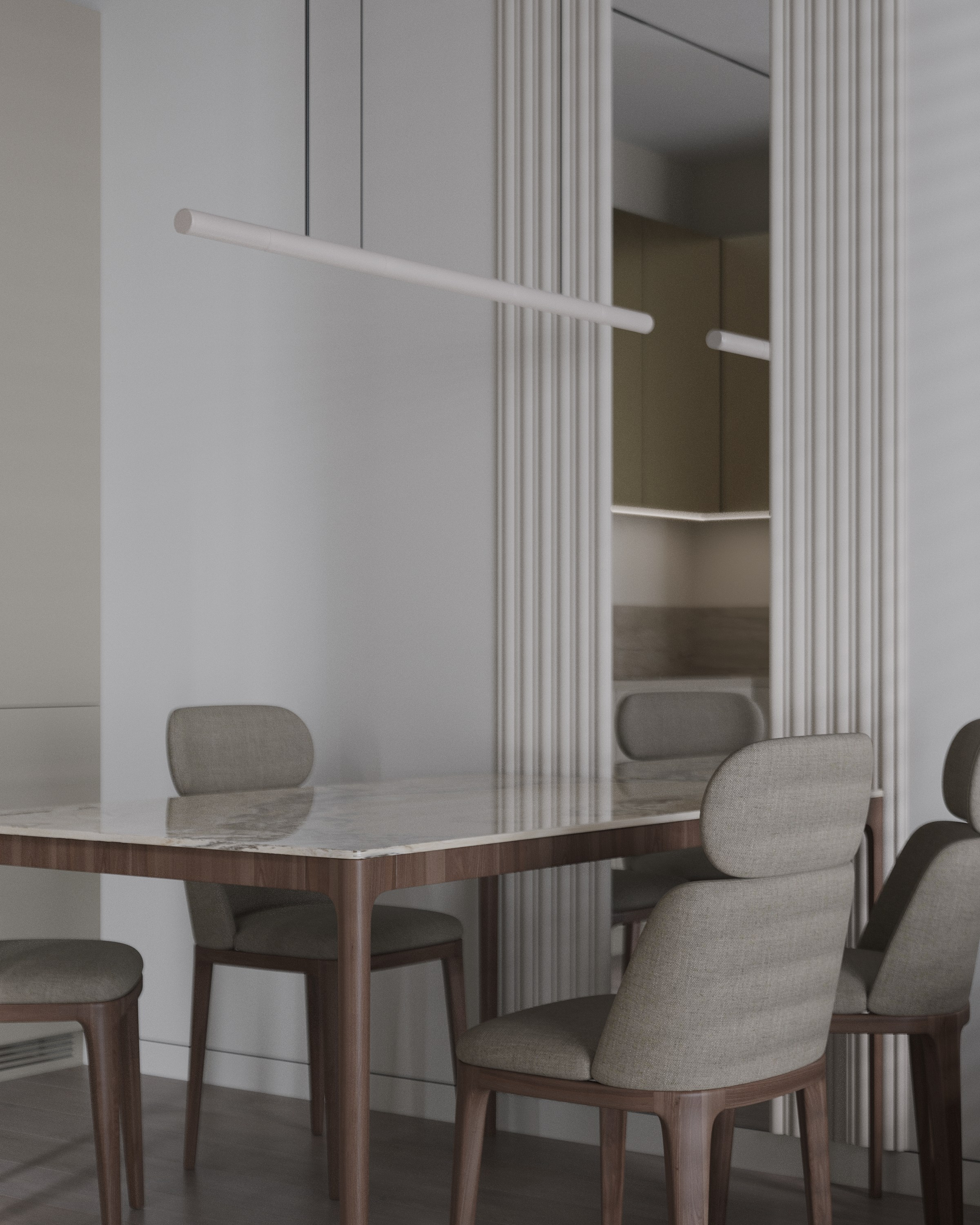 30 m² КУХНЯ-ГОСТИНАЯ. 3d визуализатор