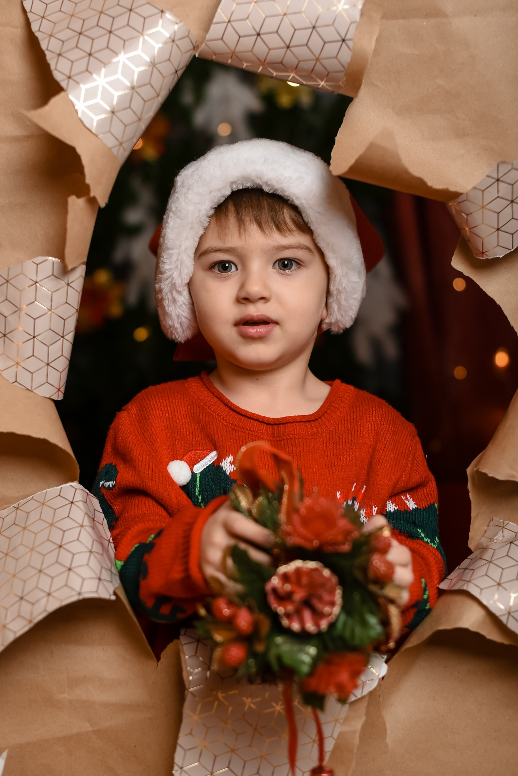 Новогодняя семейная фотосессия 2026 г. Фотограф Тула творческие фотосессии недорого Ольга Ромашина