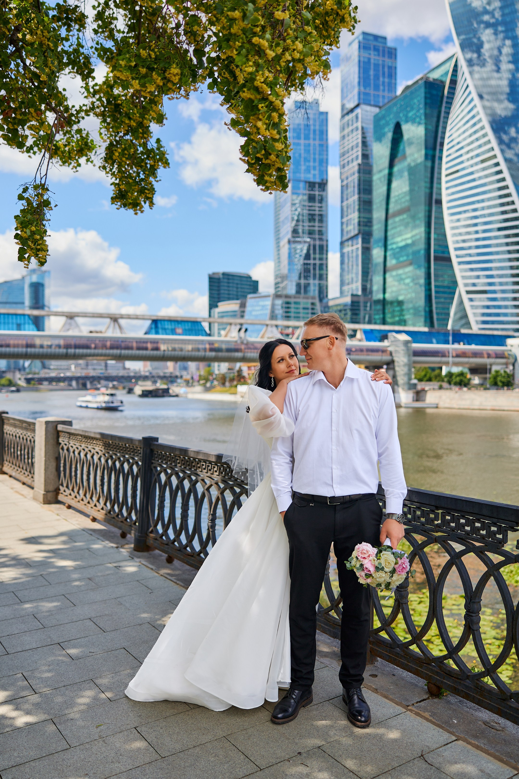 Свадебная фотосессия в Москва-Сити. Свадебный фотограф Сергей Колбинский