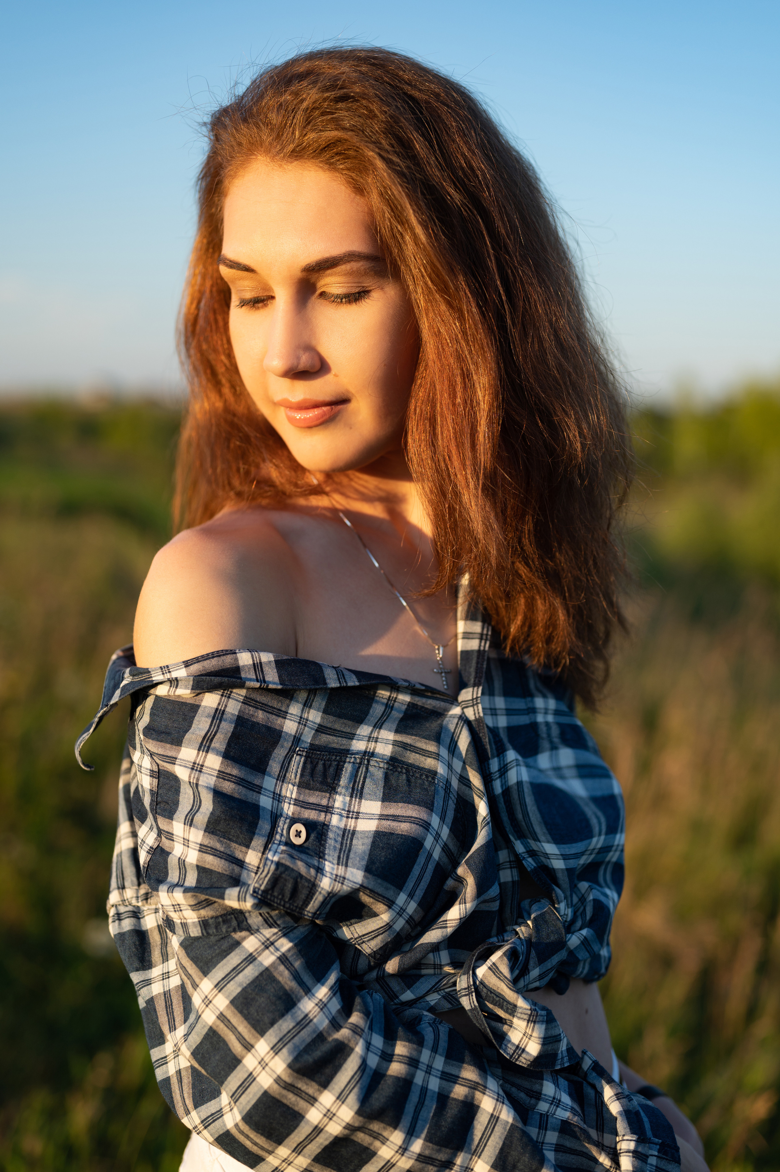 фотосессия девушка в рубашке