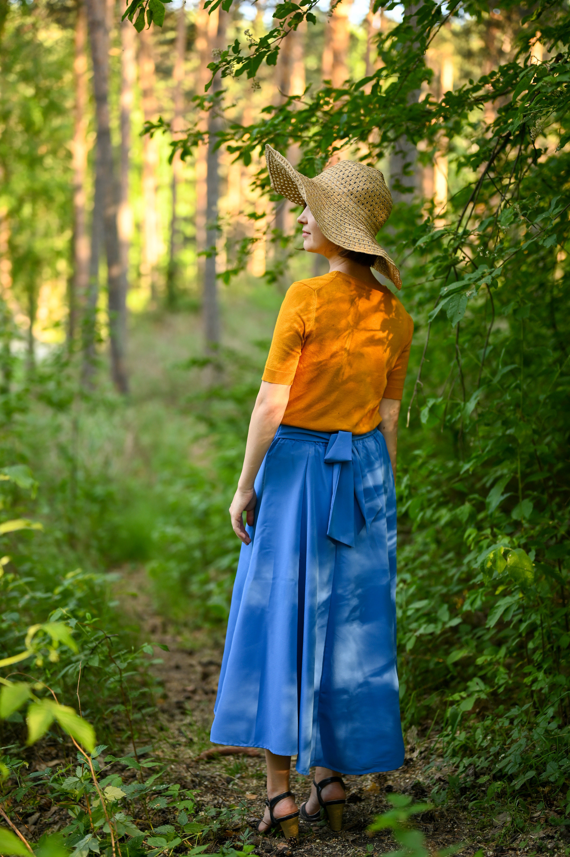 Фотосессия в лесу, фотосессия в шляпке