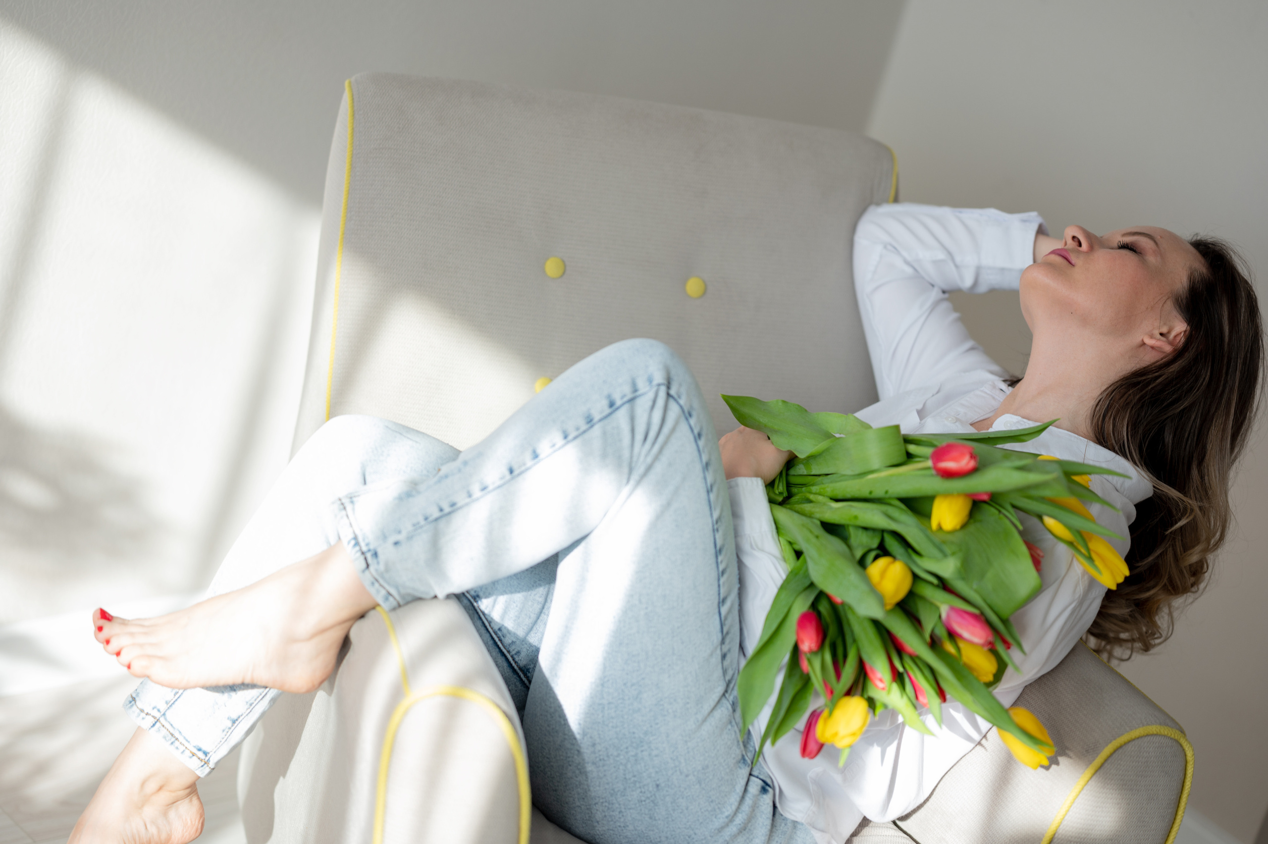 Фотосессия с цветами