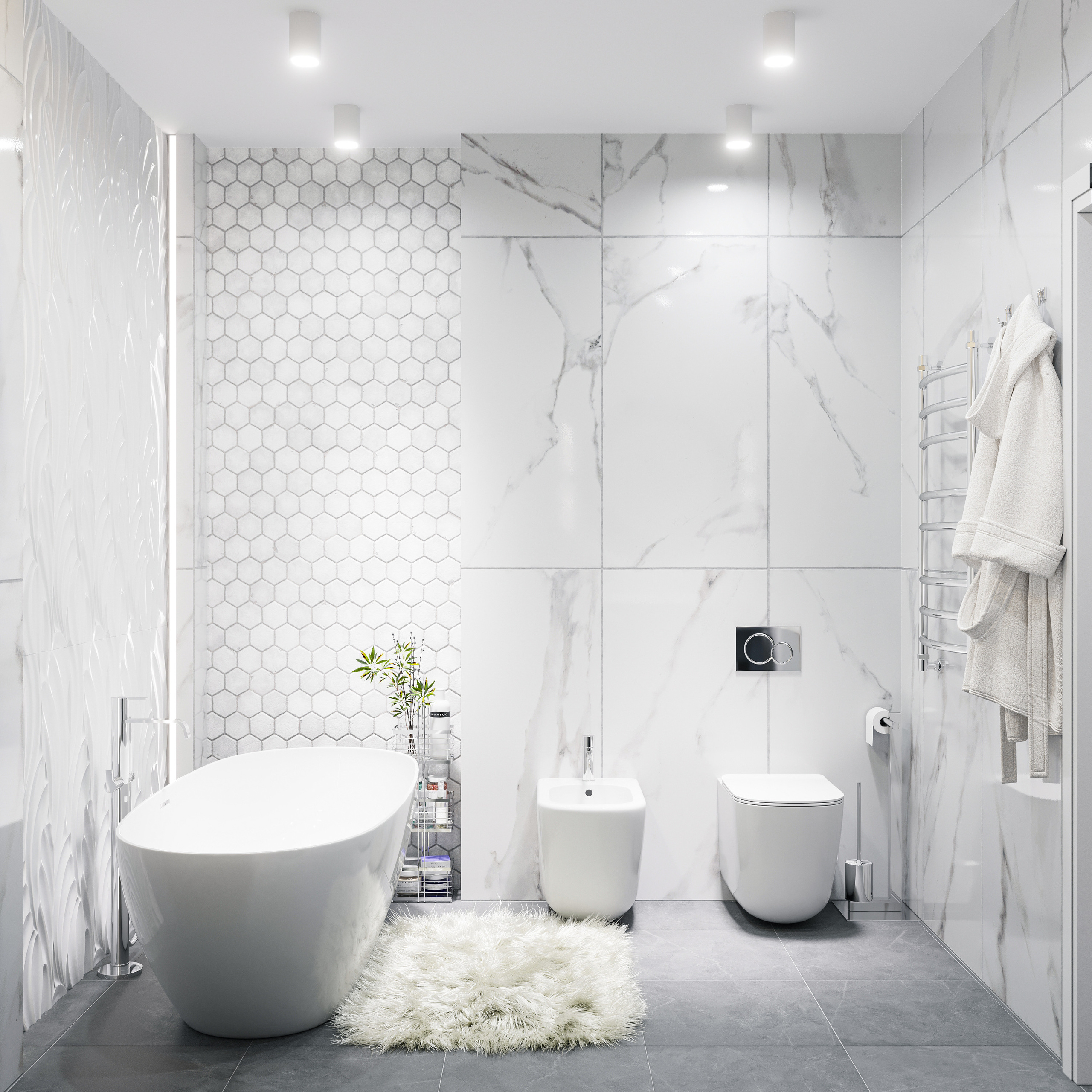 Ванная на первом этаже. Intoo.ru — Дизайн интерьера в Москве. Частный дизайнер Роман Королев