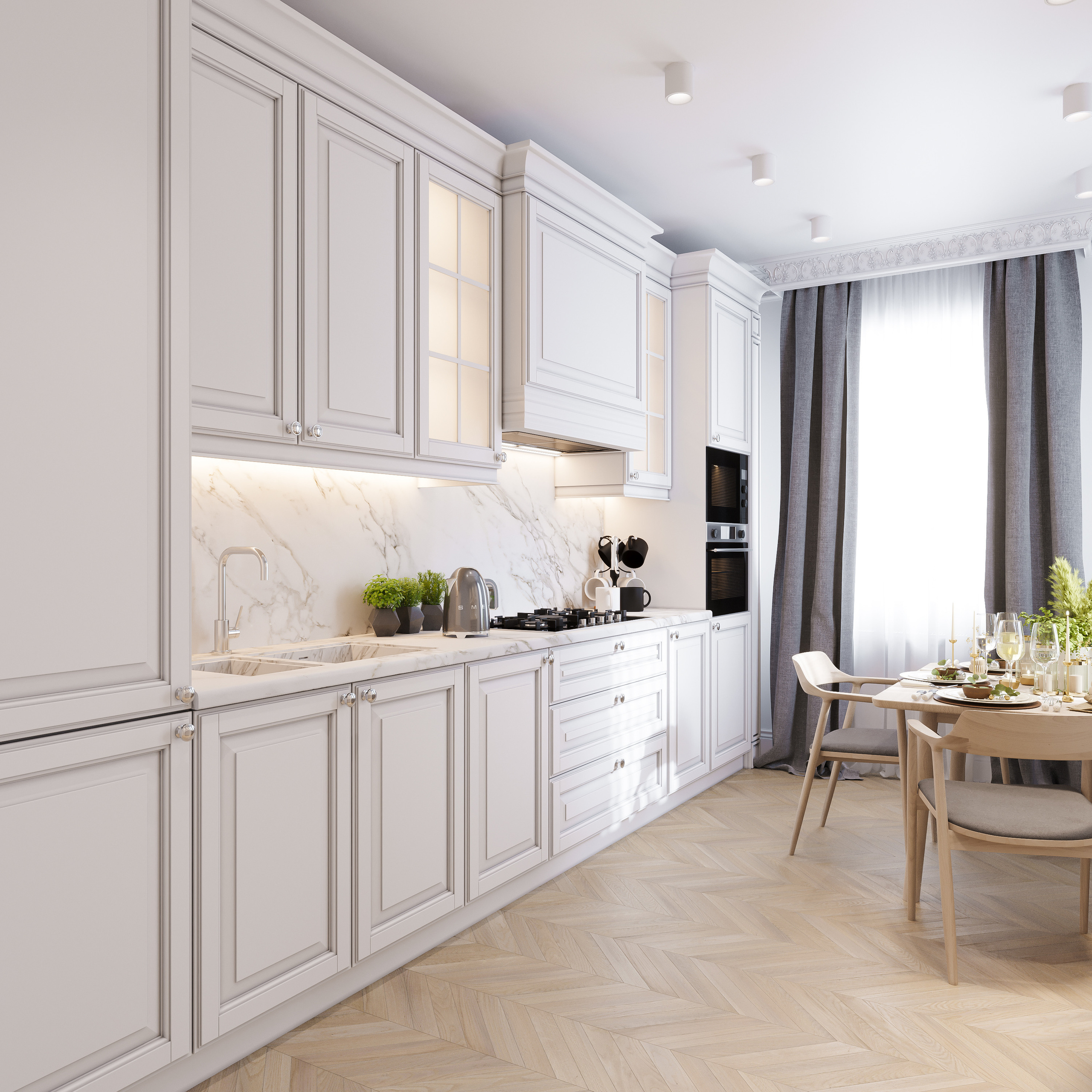 Дизайн интерьера кухни в гостевом доме. Intoo.ru — Дизайн интерьера в Москве. Частный дизайнер Роман Королев