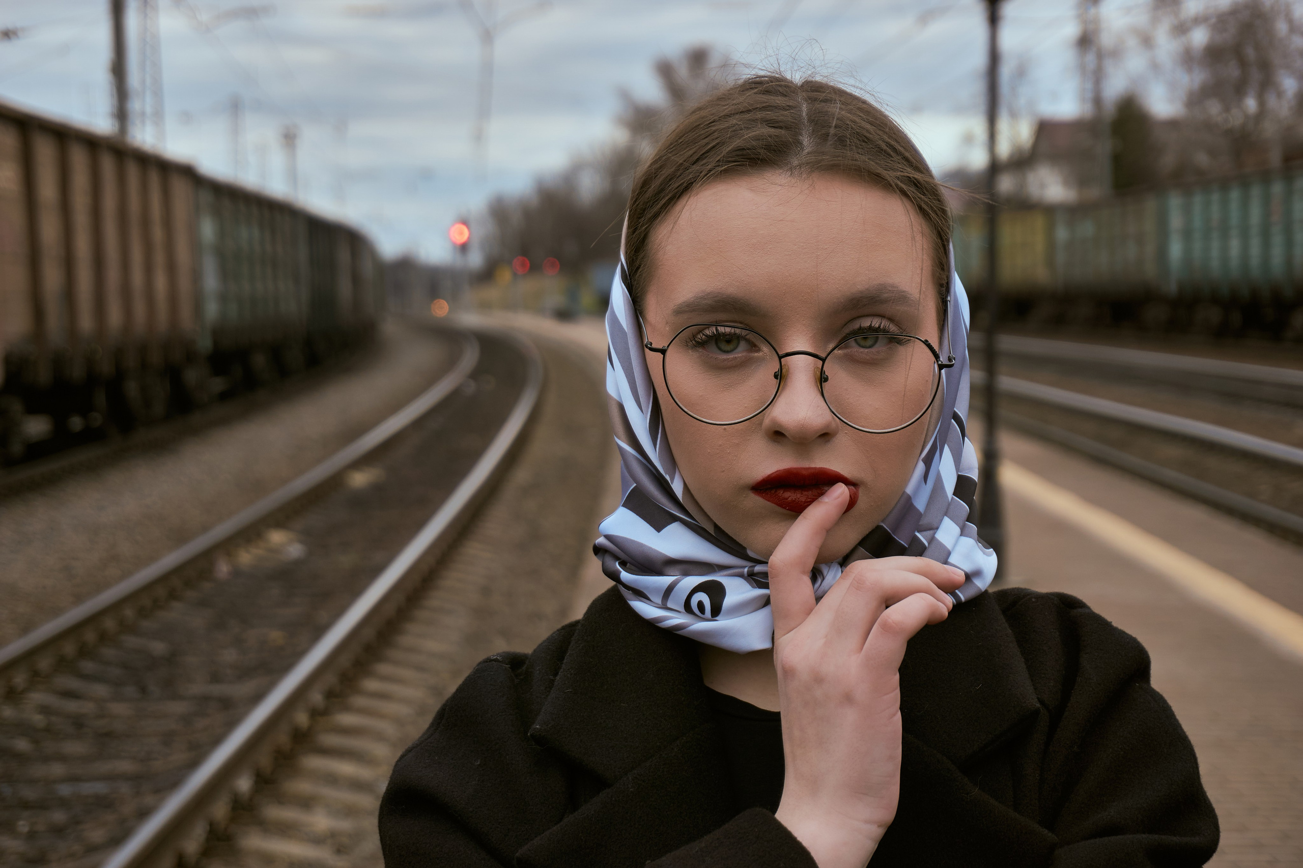 Студийная портретная фотосессия с применением масок Гобо для Марии