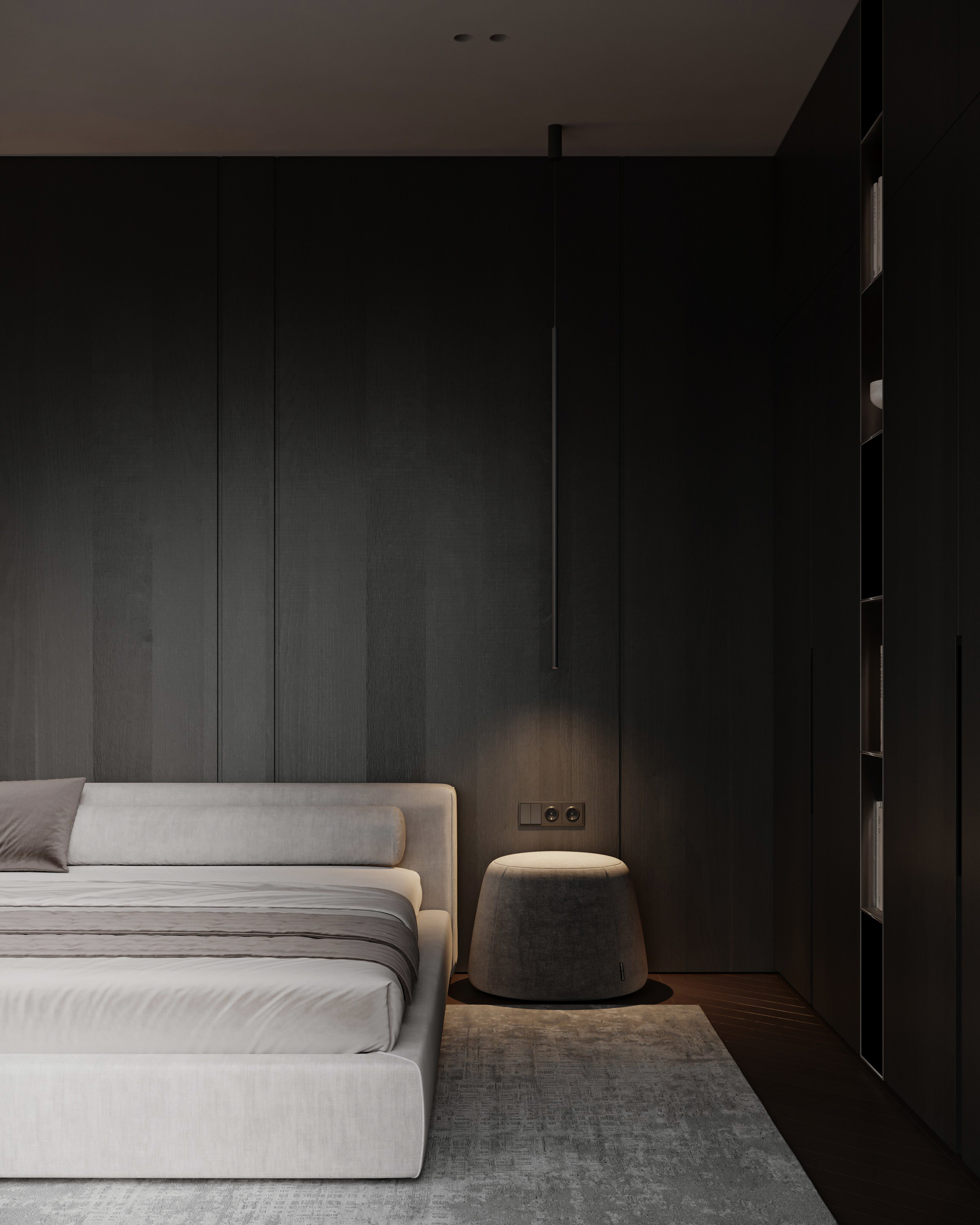 Минималистичная спальня для холостяка в Краснодаре