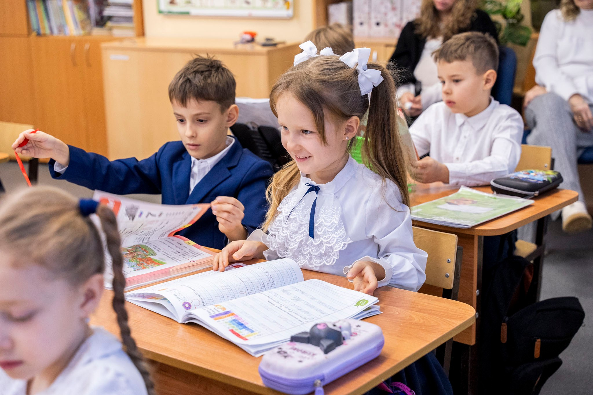 Открытый урок в 1 классе. Фотограф Юлия Попова