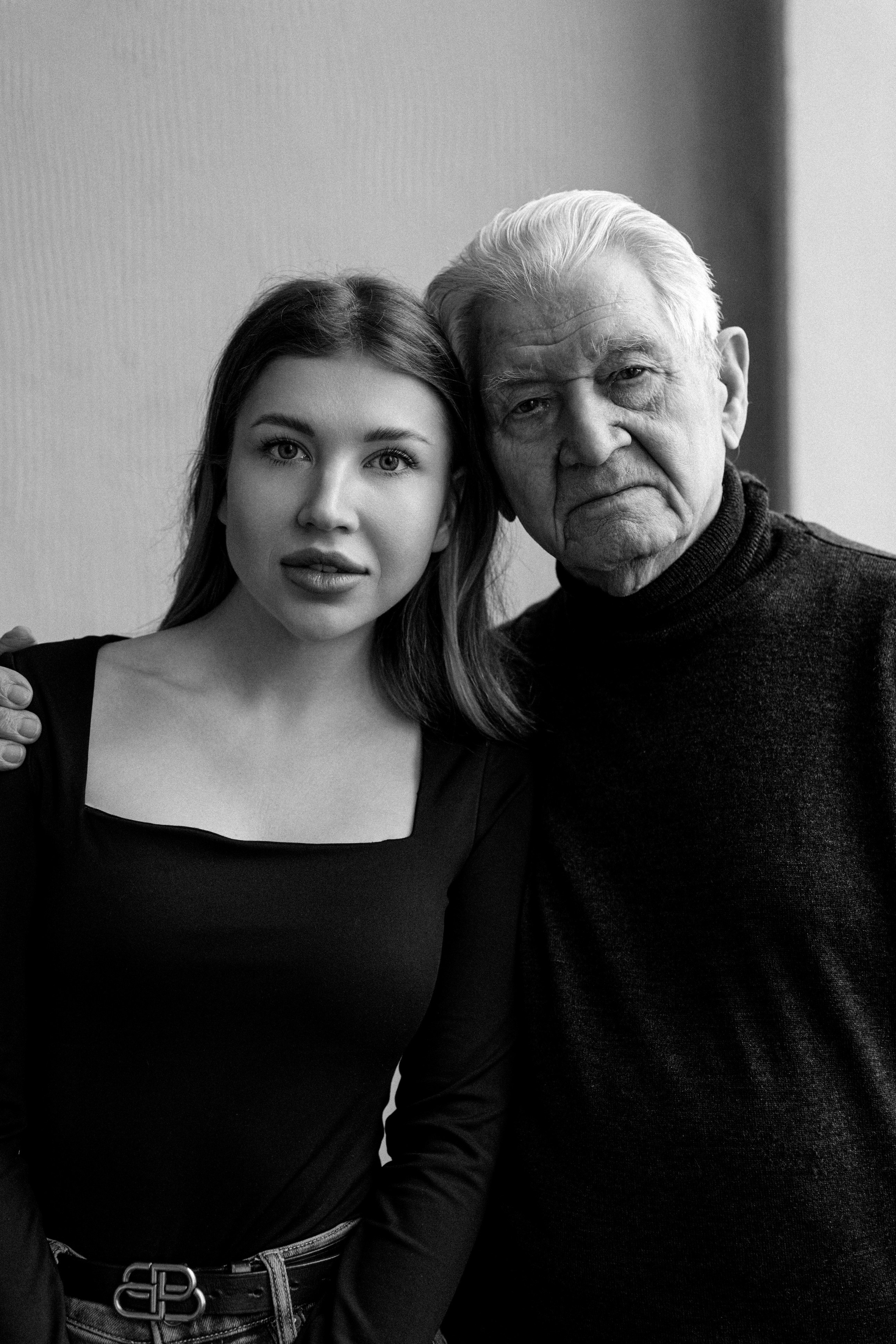 Анастасия и дедушка. Свадебный и семейный фотограф в Калининграде Анастасия Гриценко