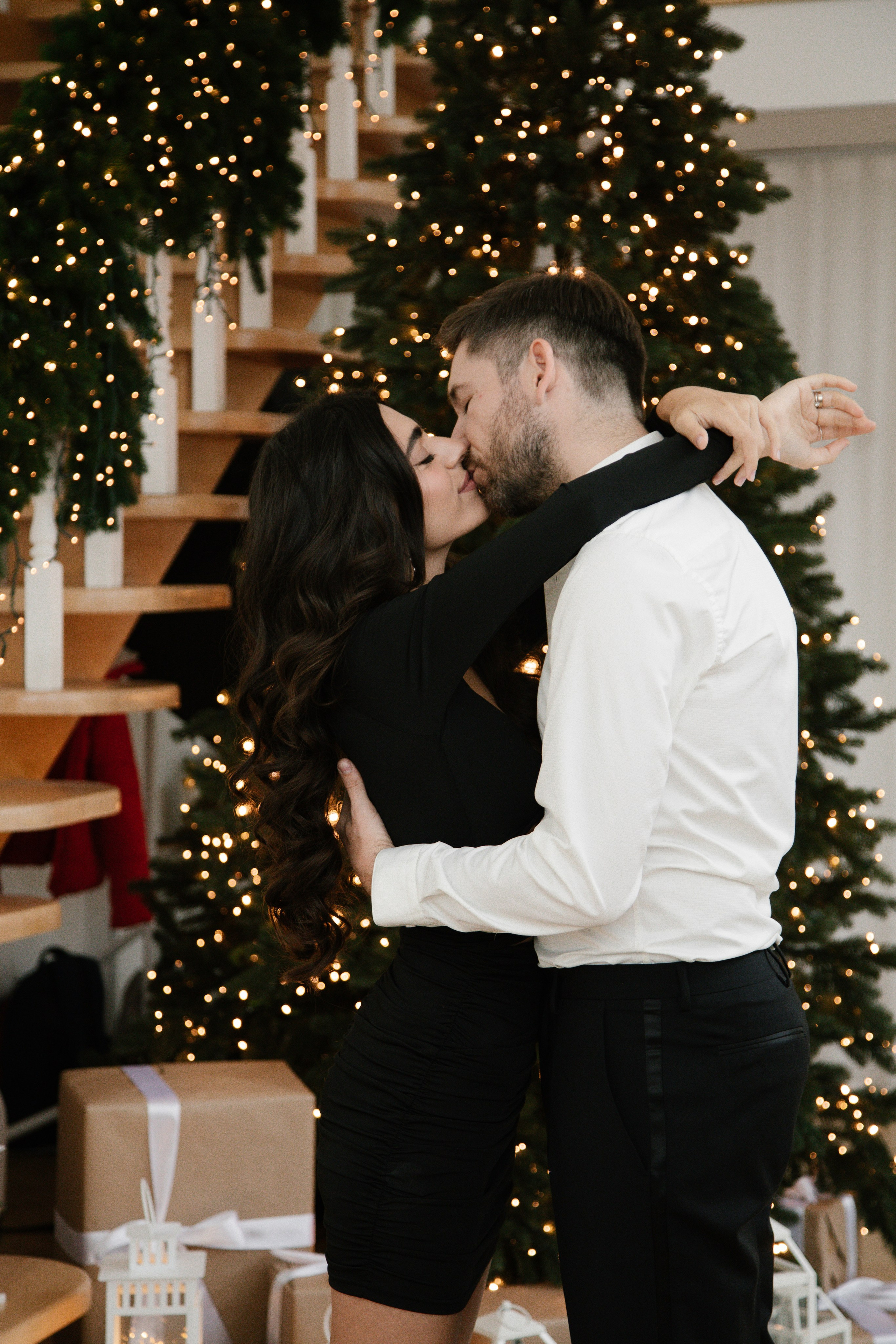 Новогодняя фотосессия для пары. Свадебный и семейный фотограф Анастасия Романова в Москве и Московской области