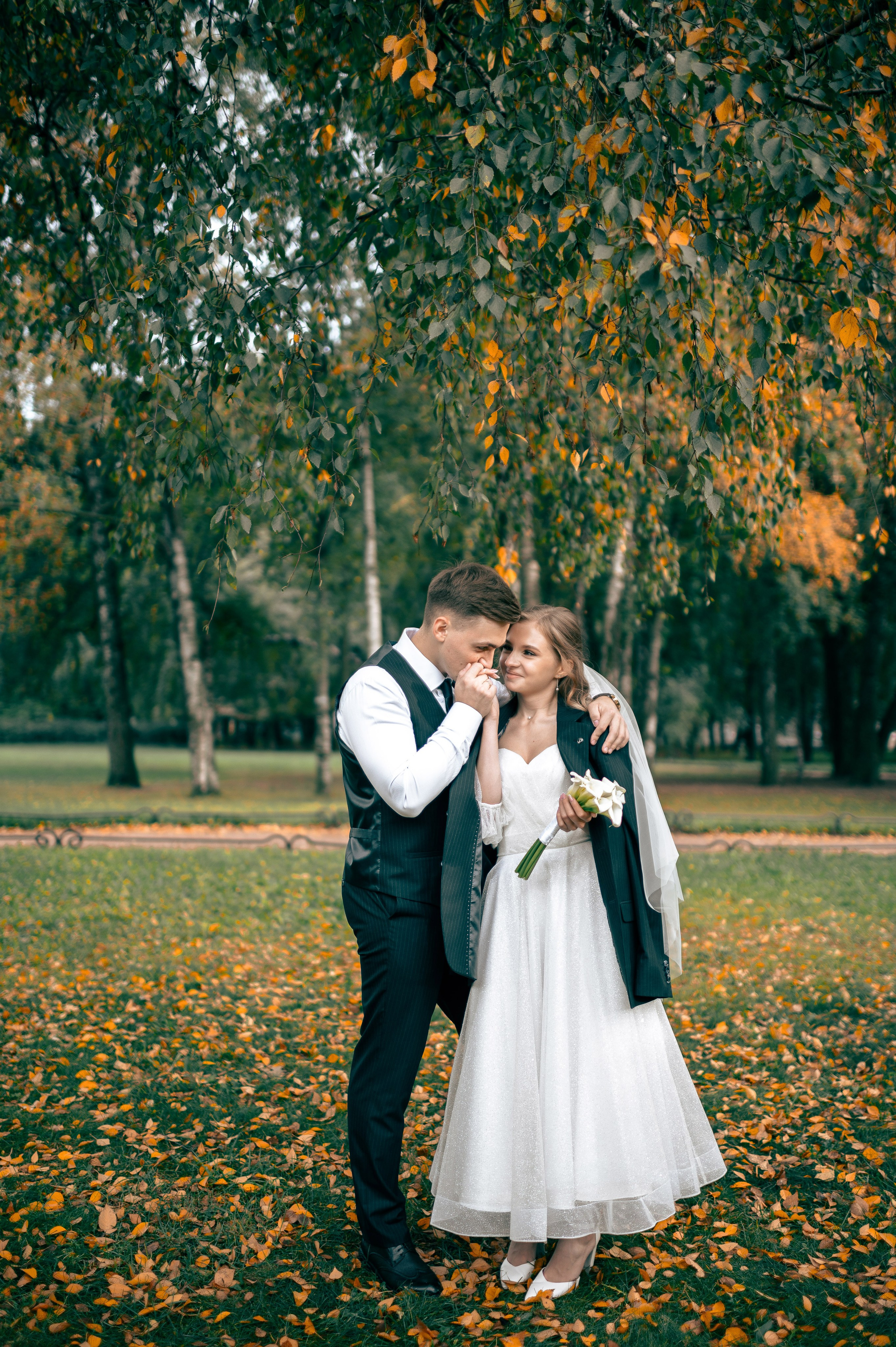 Анастасия и Михаил (Второй Дворец Бракосочетания на Фурштатской улице 52, фотосессия в Таврическом парке). Портретный, семейный и свадебный фотограф в Санкт-Петербурге и в Пушкине Ширяев Денис