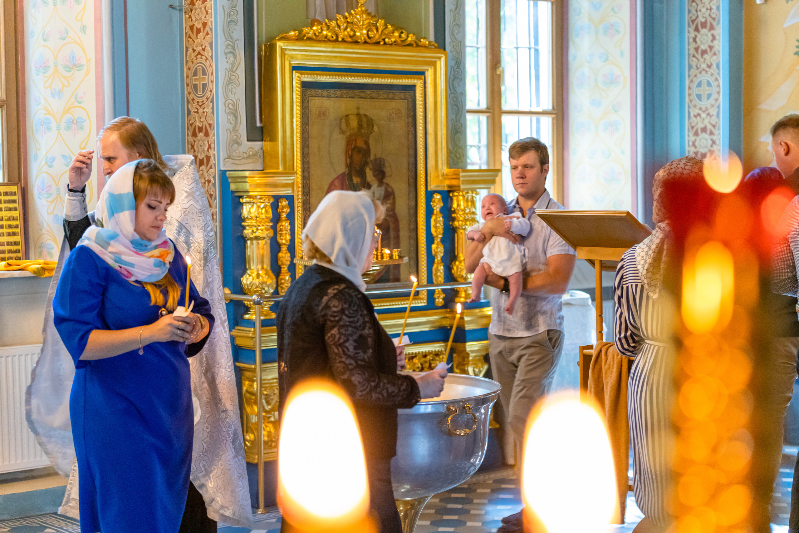 Солнечные крестины тройняшек. Репортажный фотограф Семён Борисов | Москва