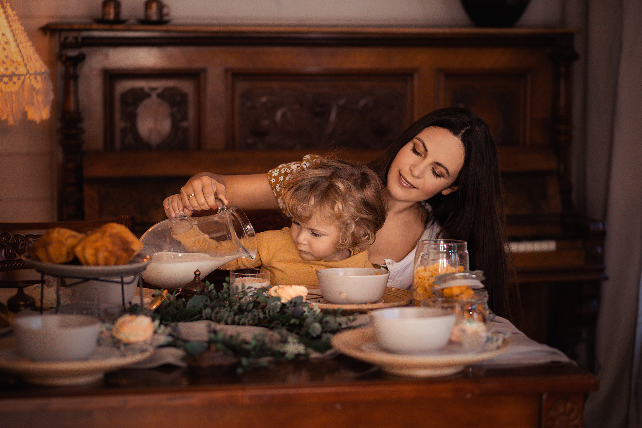 Осеннее утро мамы с сыном. Семейный фотограф в Москве Марина Петра